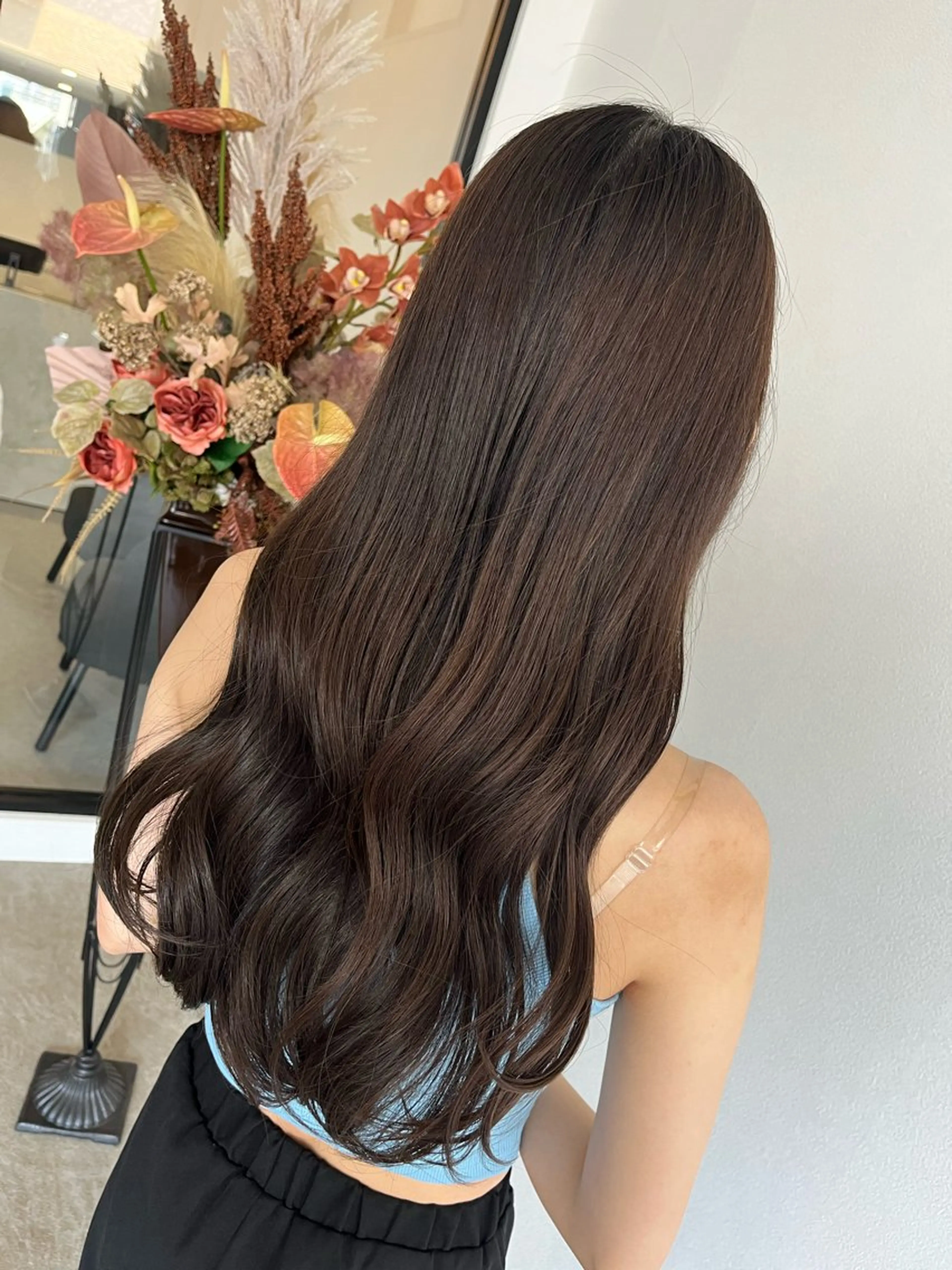 カット、全体カラー、シャンプー、ブローの写真