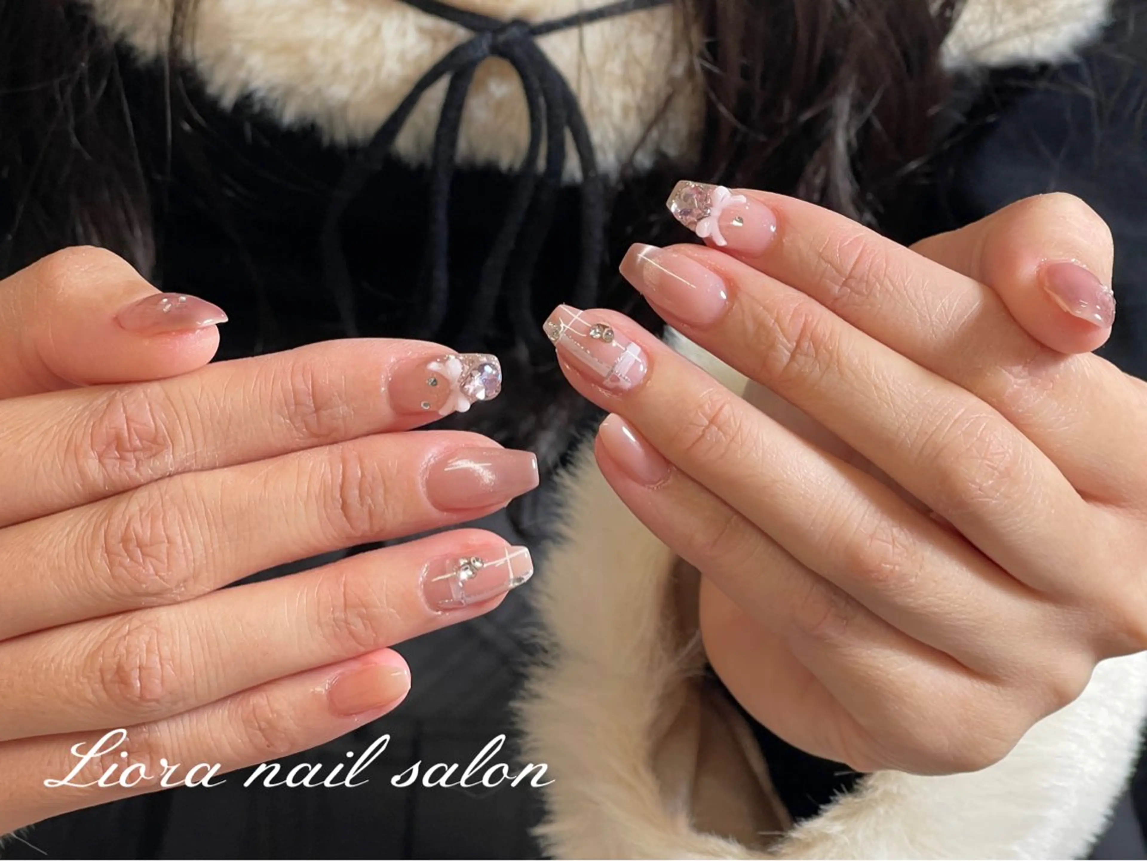 ネイル チークネイル フットネイル フレンチネイル ジェルネイル ガーリー ハンドネイル Liora nail スカルプ専門店のネイルデザイン