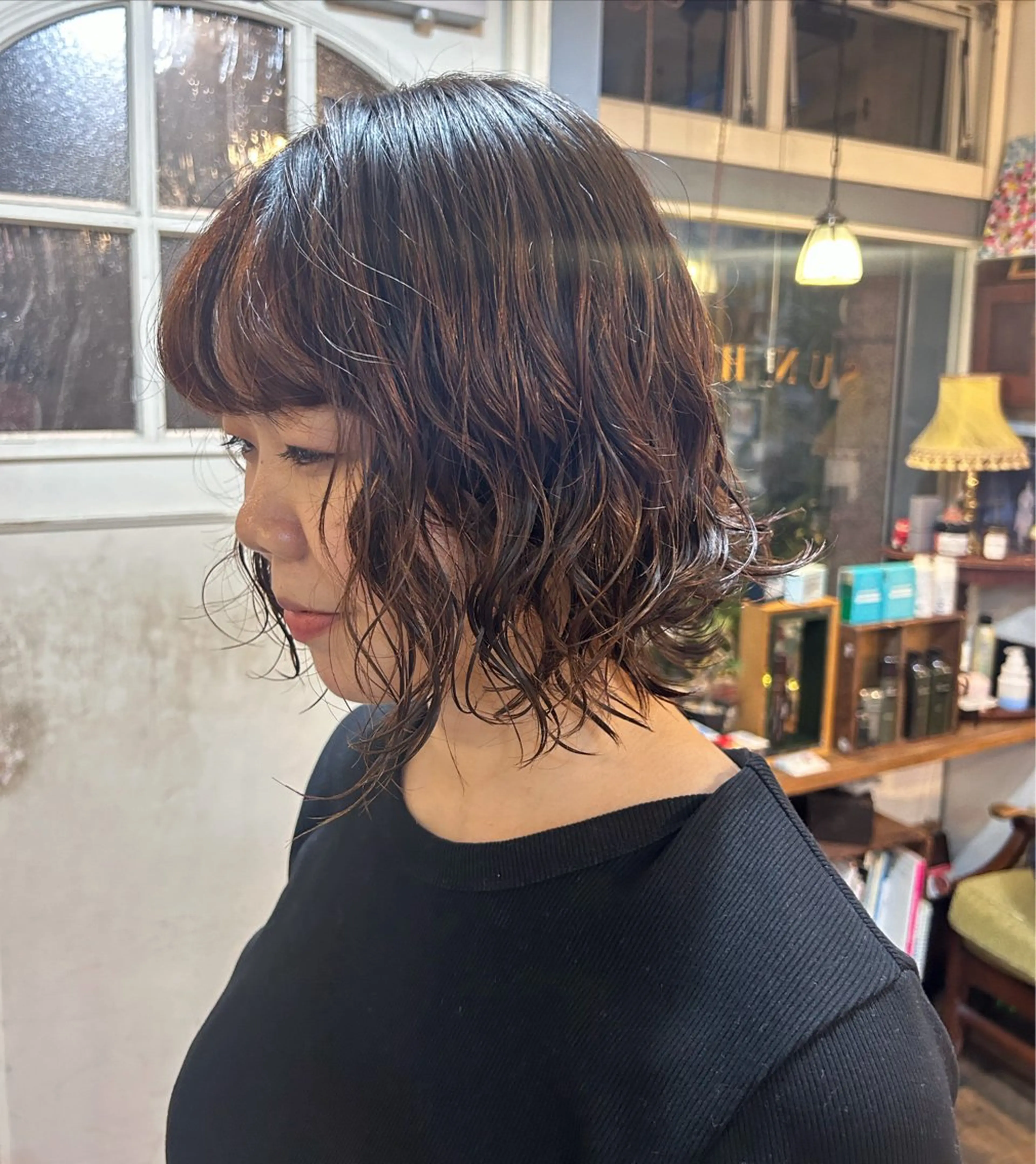 ショート パーマ デジタルパーマ カット パーマ ヘッドスパ 清水千優/パーマ/透 明感カラー/メンズのヘアスタイル