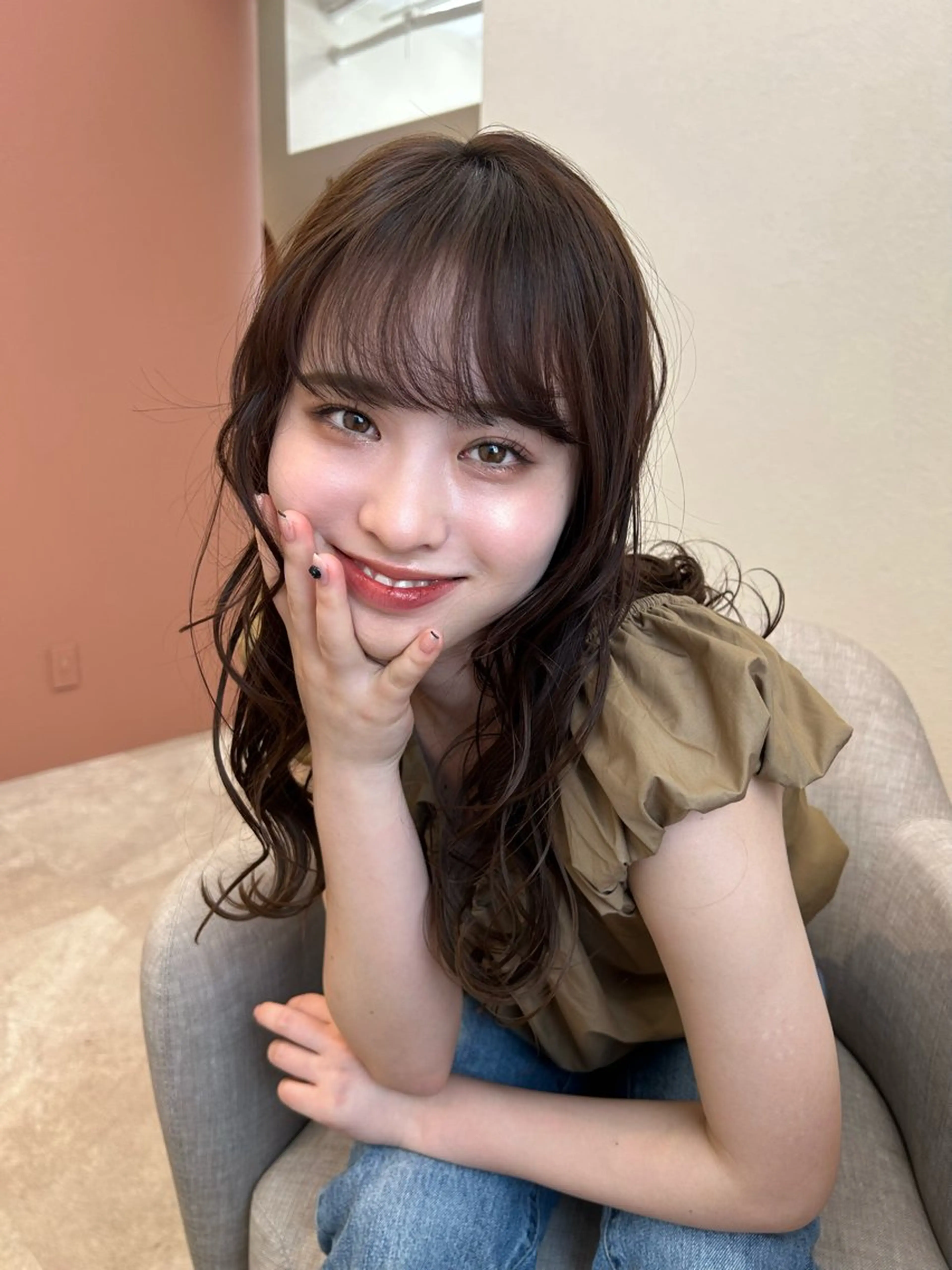 セミロング カラー カット ヘアカラー トリートメント 佐合 梨花 / ｅａｕ〈オー〉のヘアスタイル