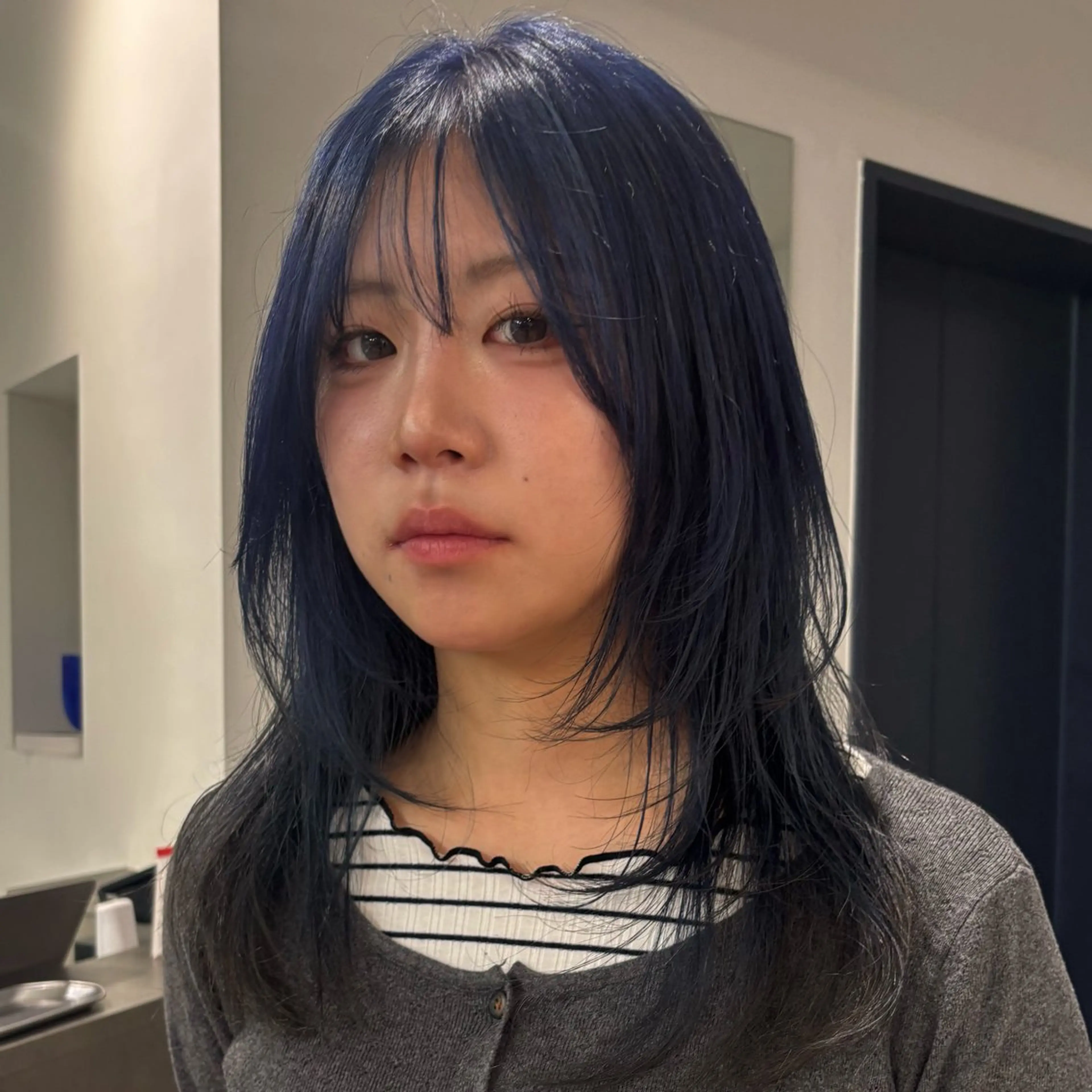 セミロング カラー cashel tokyoレッスンのヘアスタイル