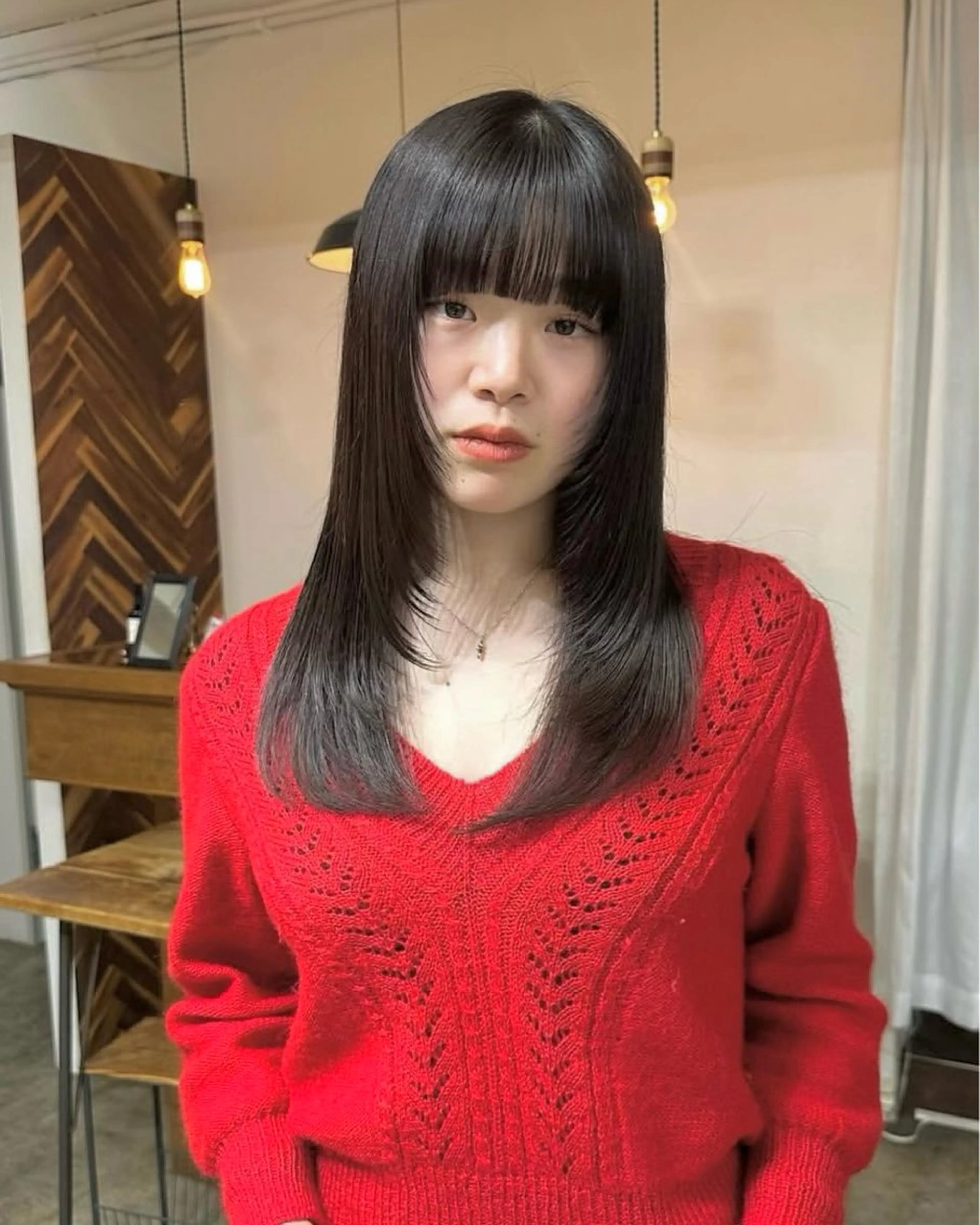 セミロング レイヤーカット カット トリートメント NAGISA 🎀透明感カラー🎀のヘアスタイル