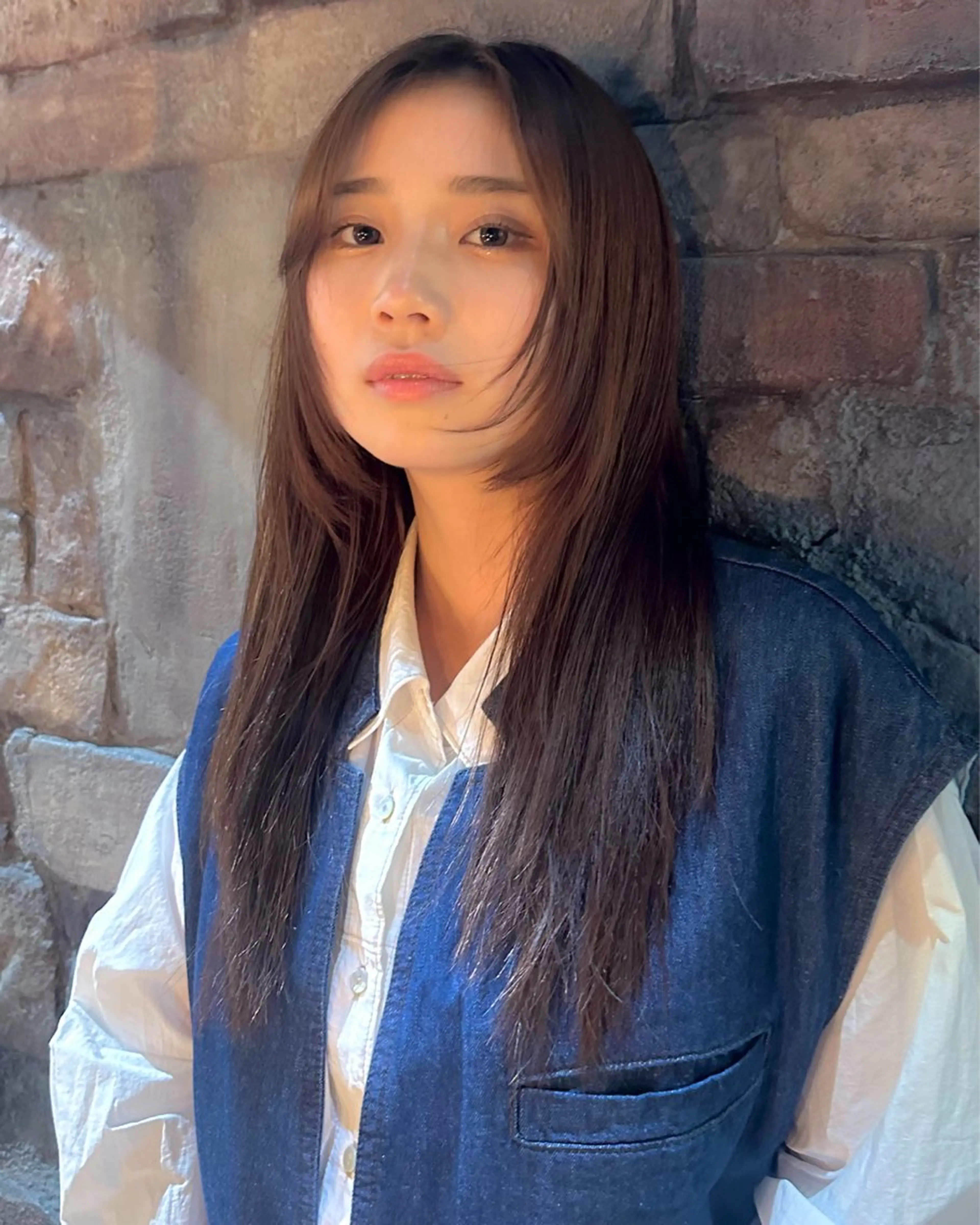 ロング 顔まわりレイヤー 顔周りカット レイヤーカット カット 似合わせ/ハイトーン ✂︎ゆーぴ✂︎のヘアスタイル