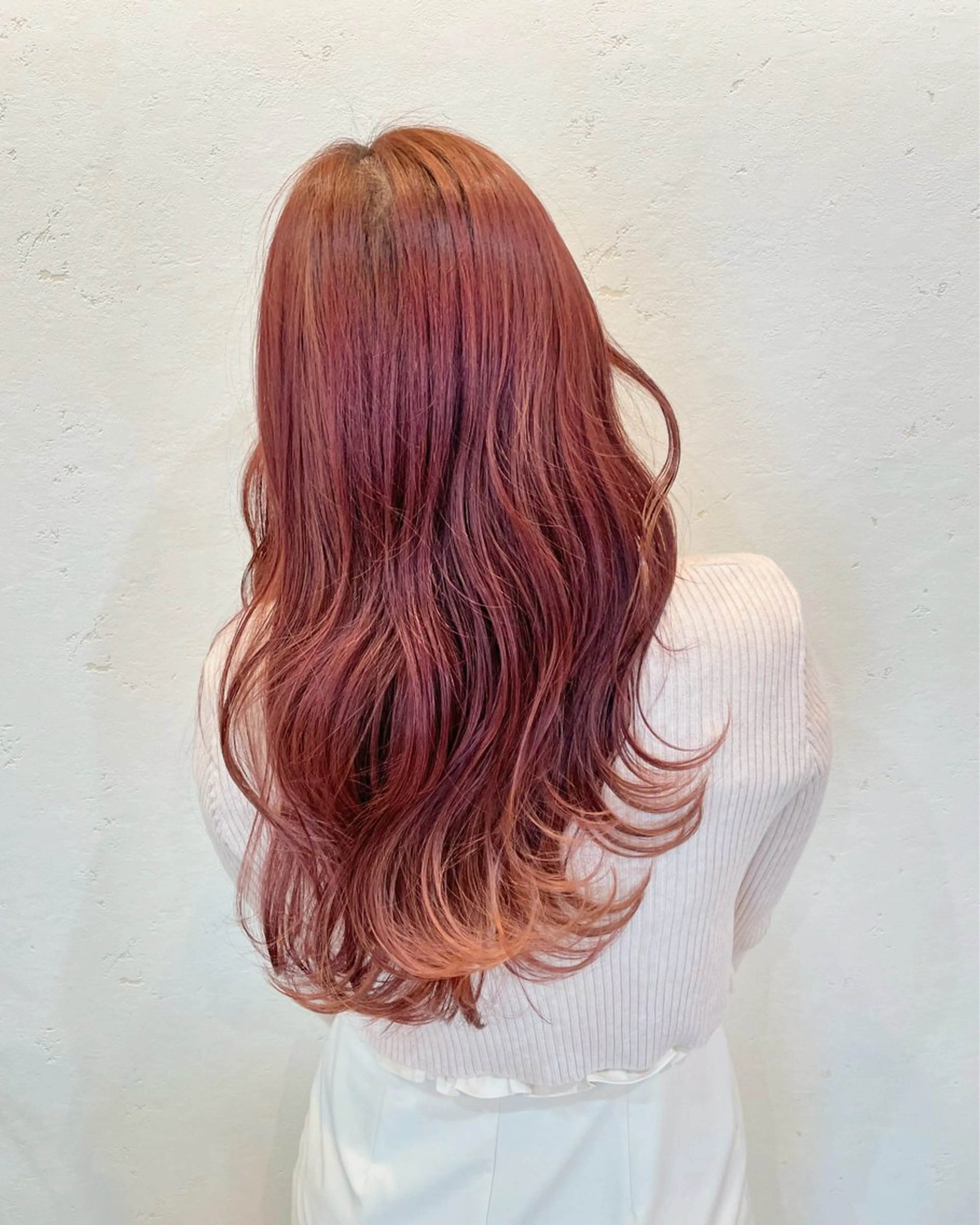 ロング カラー ブリーチ ダブルカラー オレンジ ピンクカラー ニュアンスカラー🫧 加納のヘアスタイル