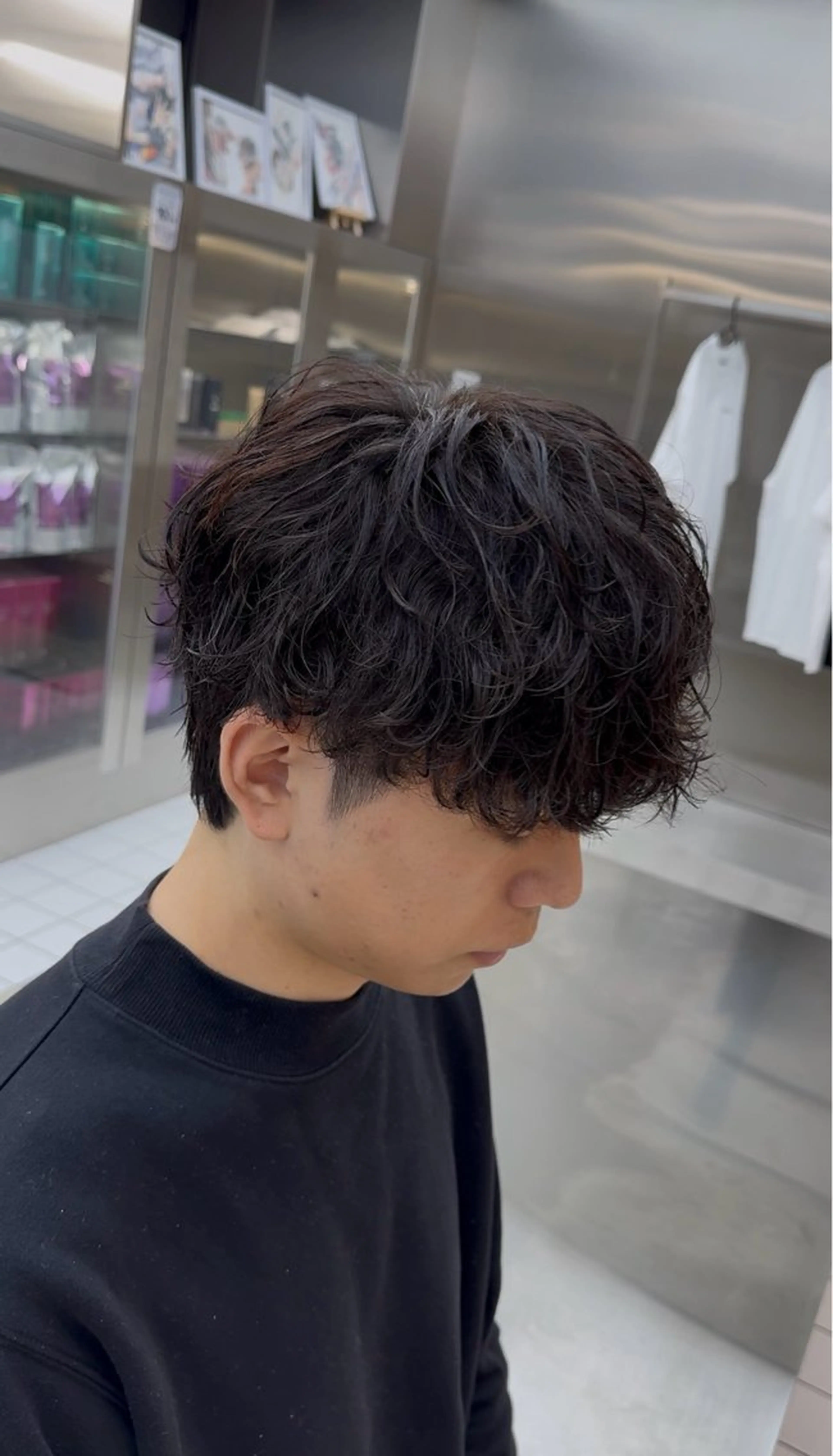 ショート パーマ メンズ カット パーマ fifth park 六反穂 龍介のヘアスタイル