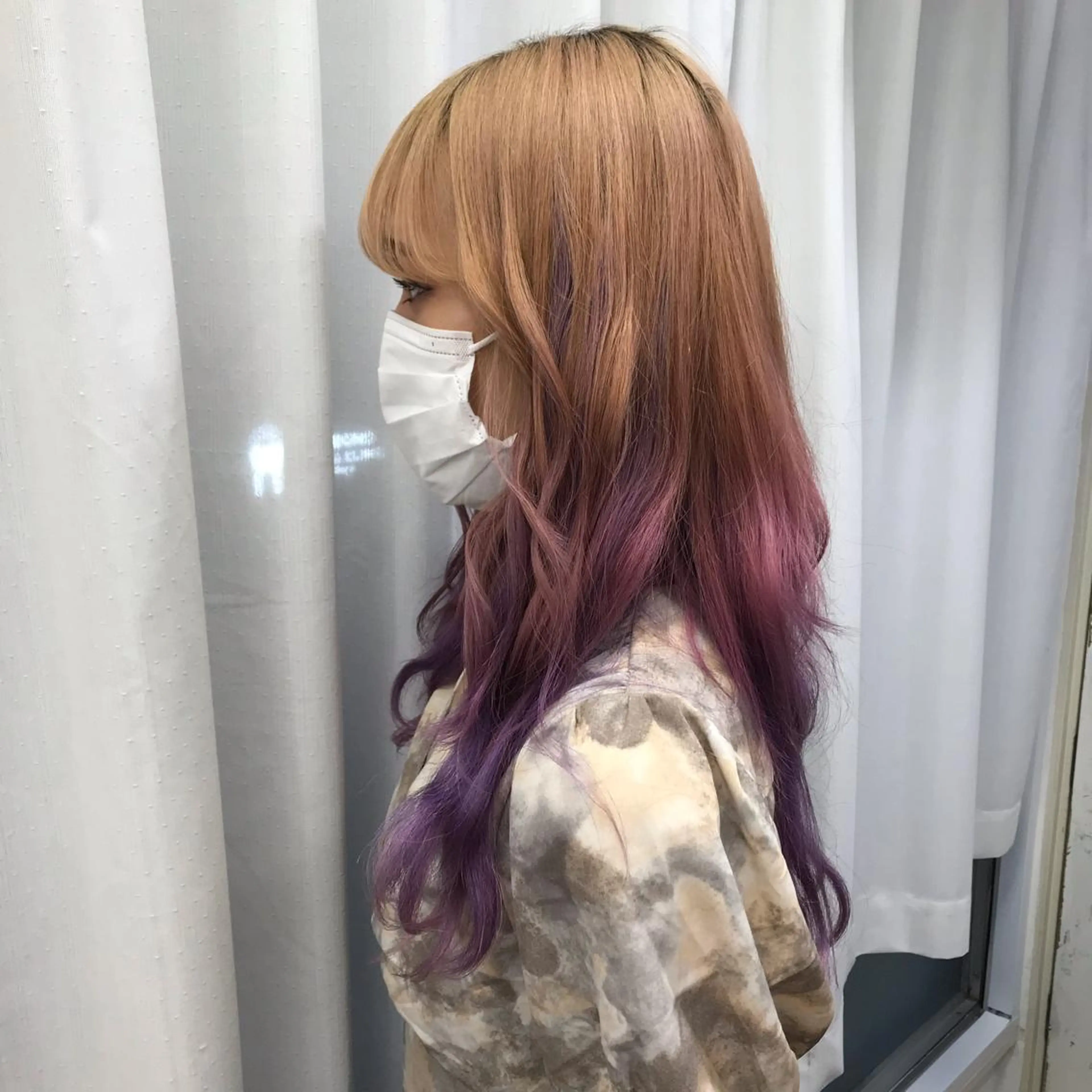 ロング カラー グラデーションカラー バイオレットカラー エクステ ていねい技術No.1 🌈諏訪 健太のヘアスタイル