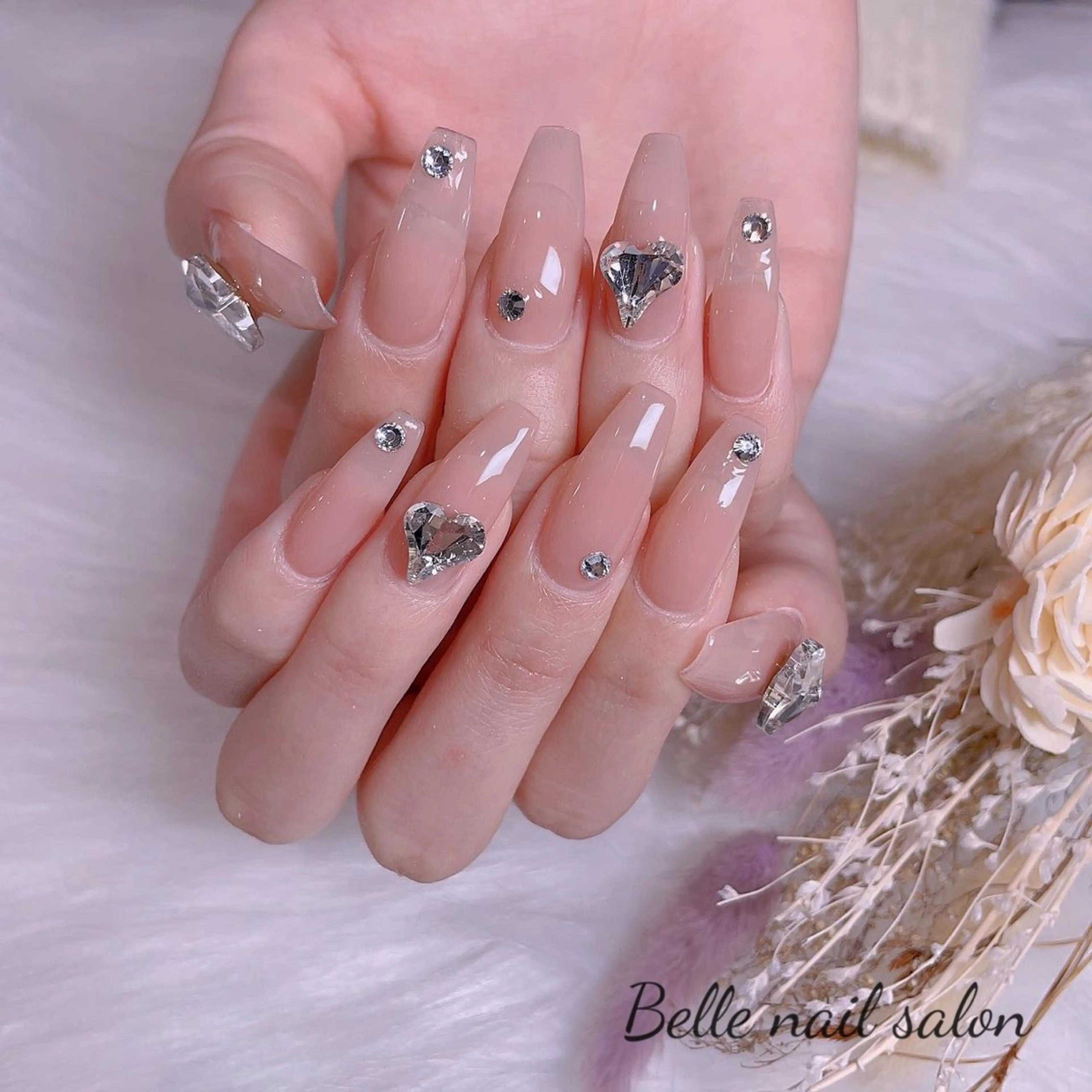 ネイル オーロラネイル フットネイル 韓国ネイル ラメ(グリッター) ラメグラデーション Belle nail salon 新小岩のネイルデザイン