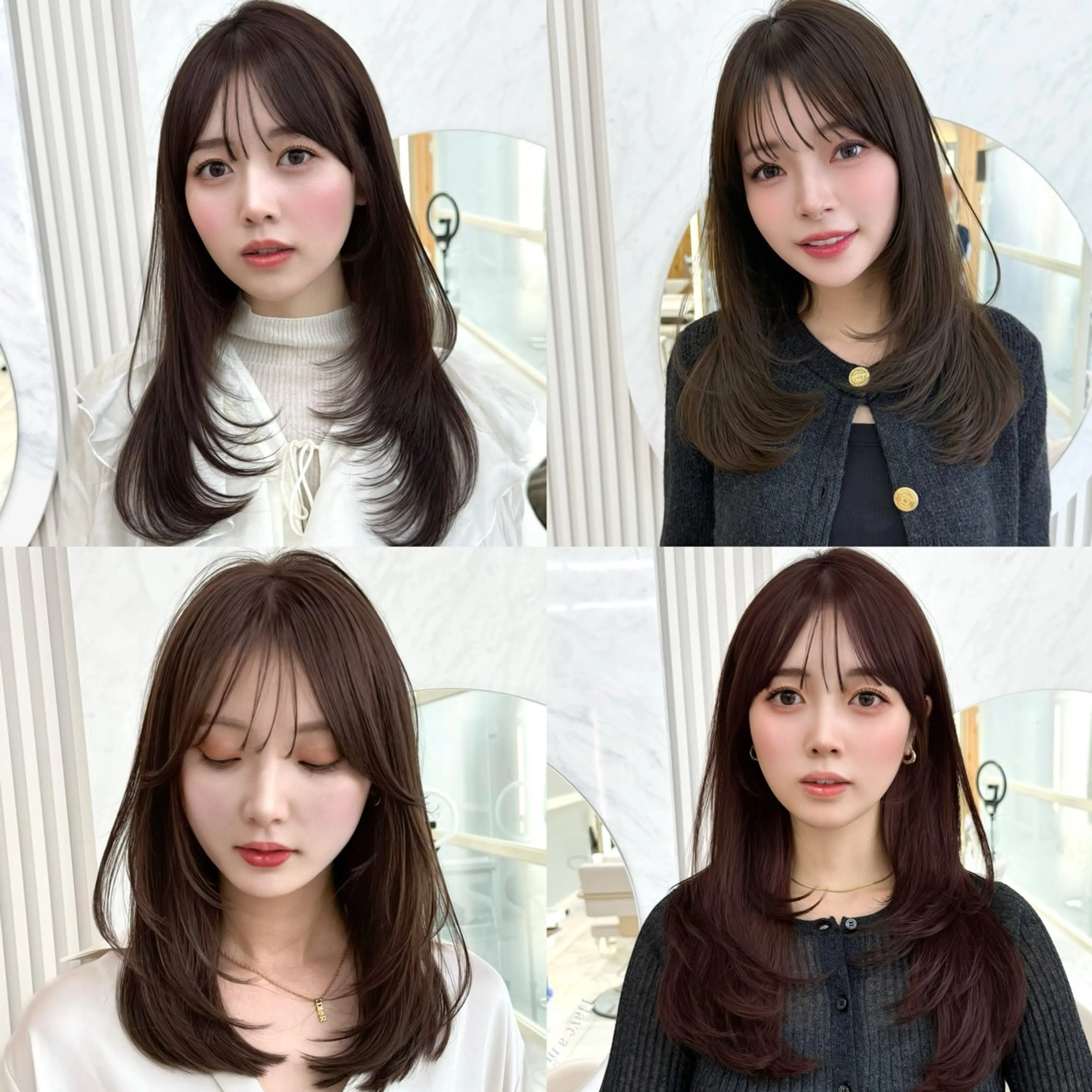 ミディアム レイヤーカット/ 顔まわり/アオイのヘアスタイル