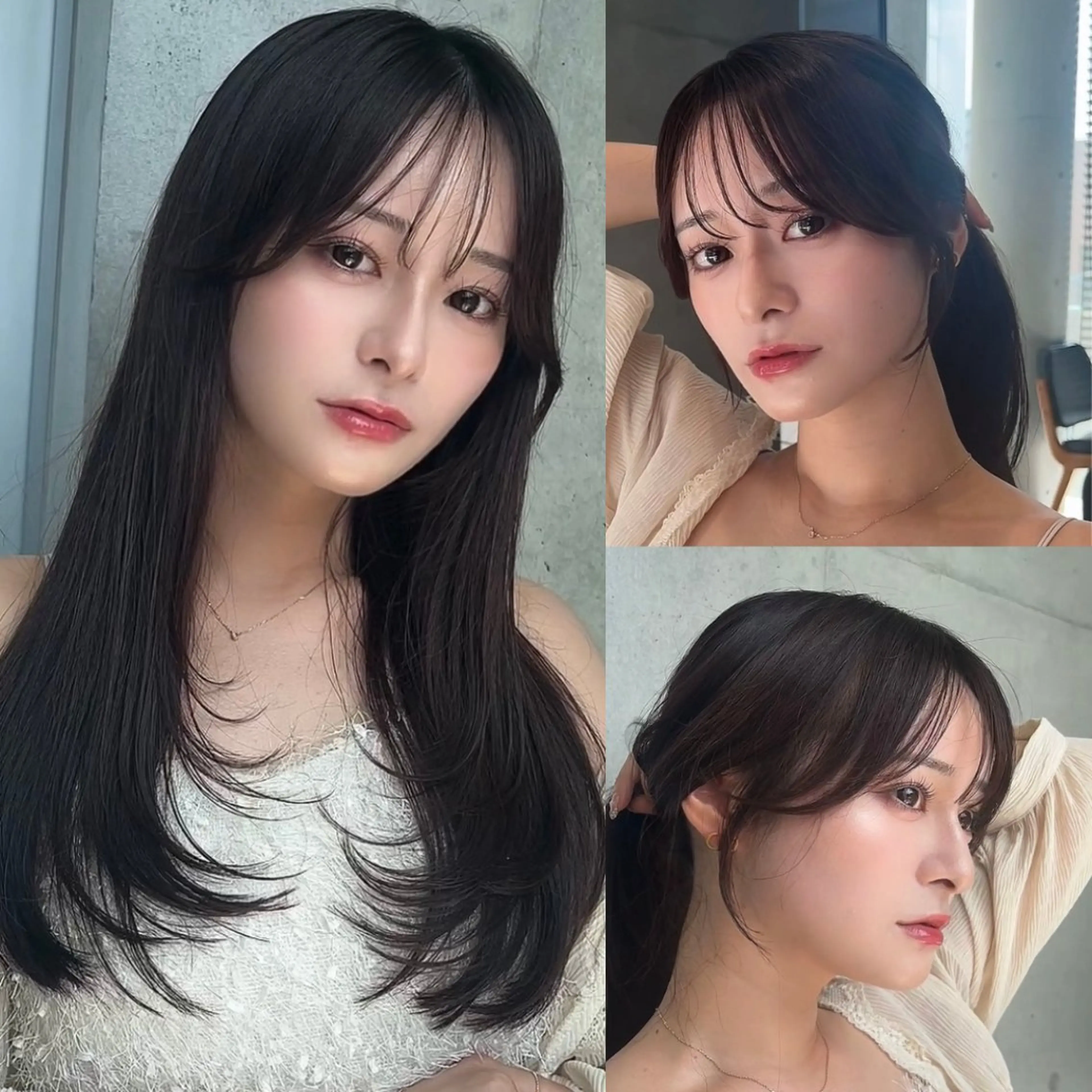 セミロング カット ヘアカラー トリートメント 🌫️大人韓国ヘア 🌫️naoyaのヘアスタイル