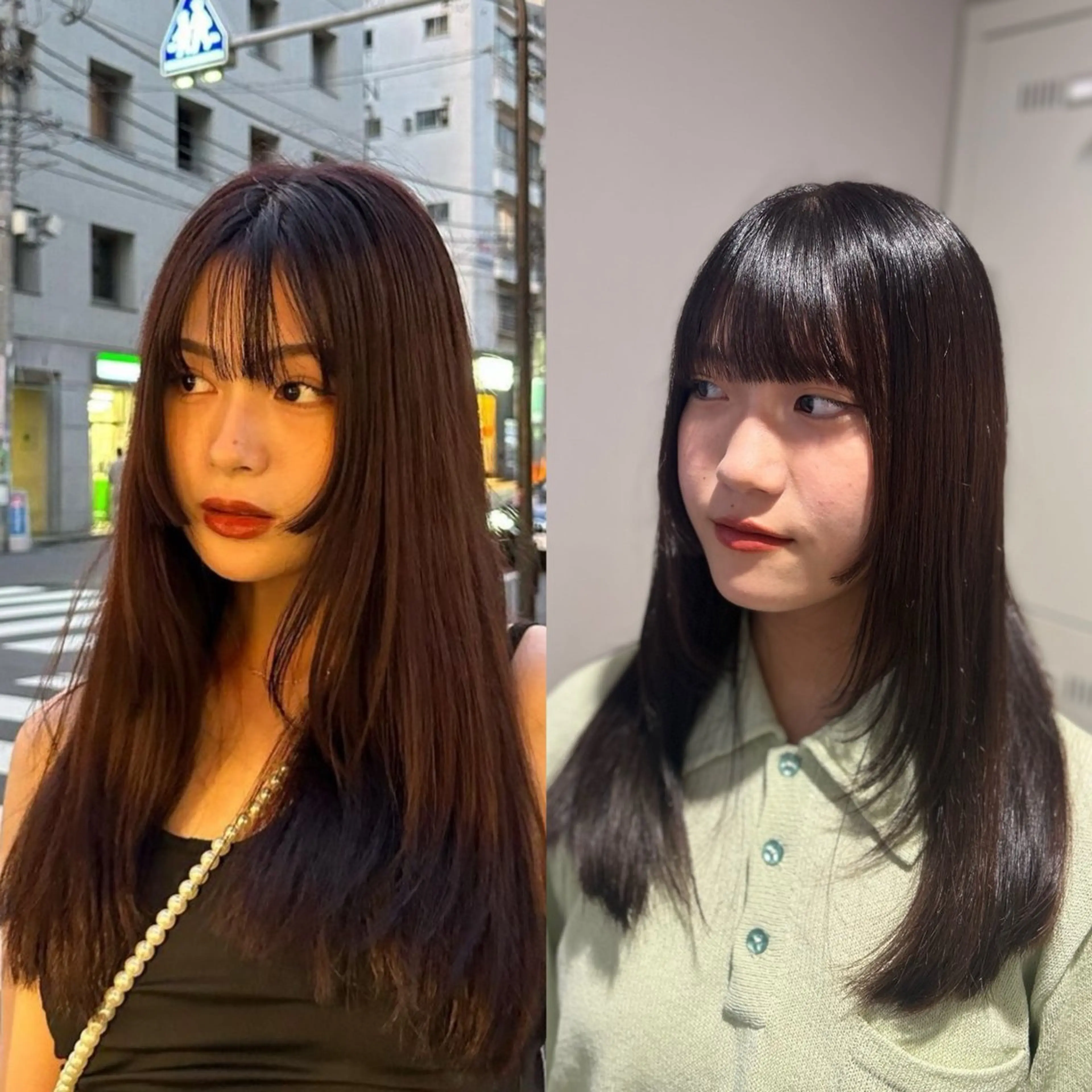 セミロング カラー レイヤーカット 透明感ベージュ🤎 ナチュラルレイヤーのヘアスタイル