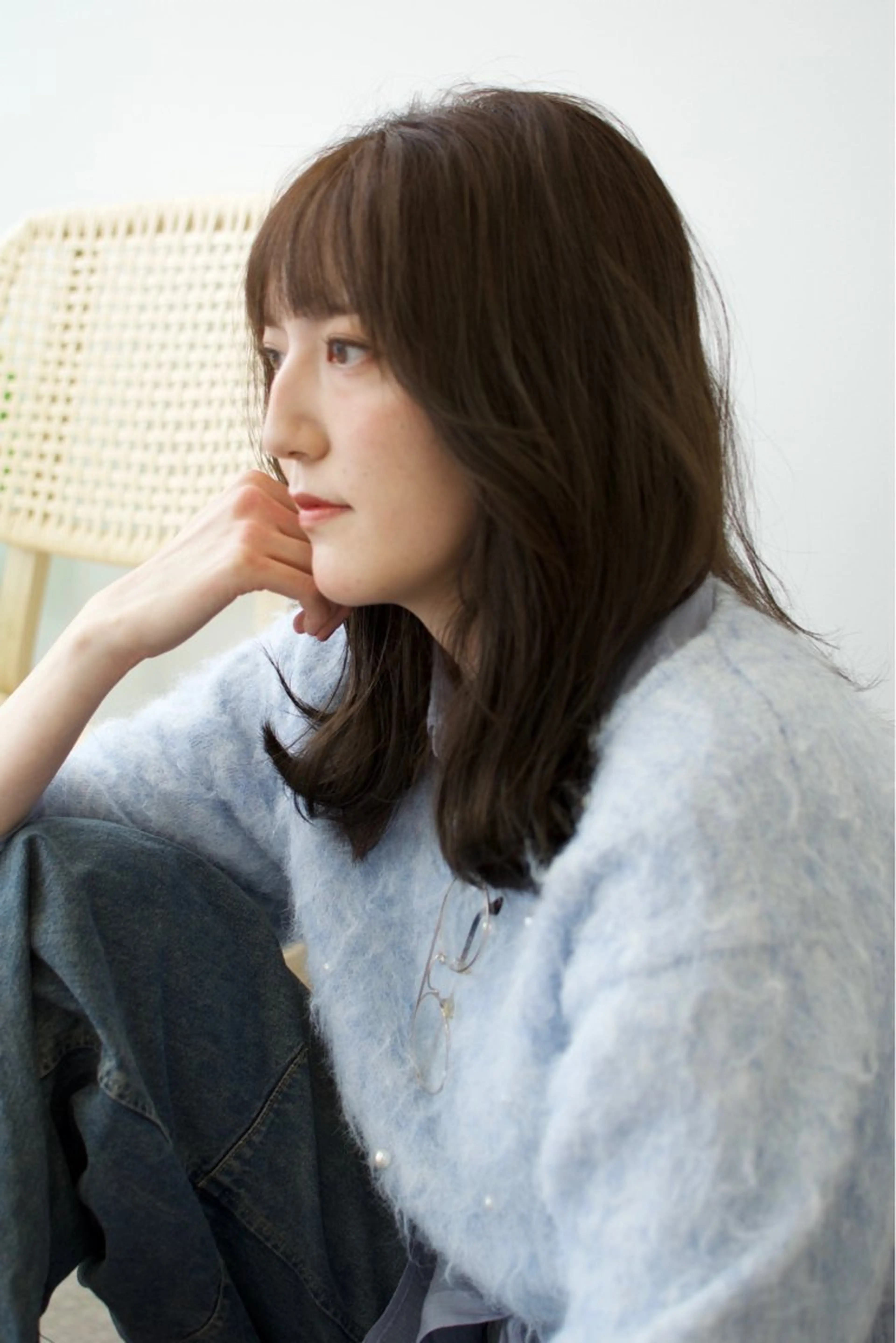 セミロング くびれヘア 髪質改善 韓国風ヘア レイヤーカット カット ヘアカラー トリートメント cana カナ/tensionのヘアスタイル