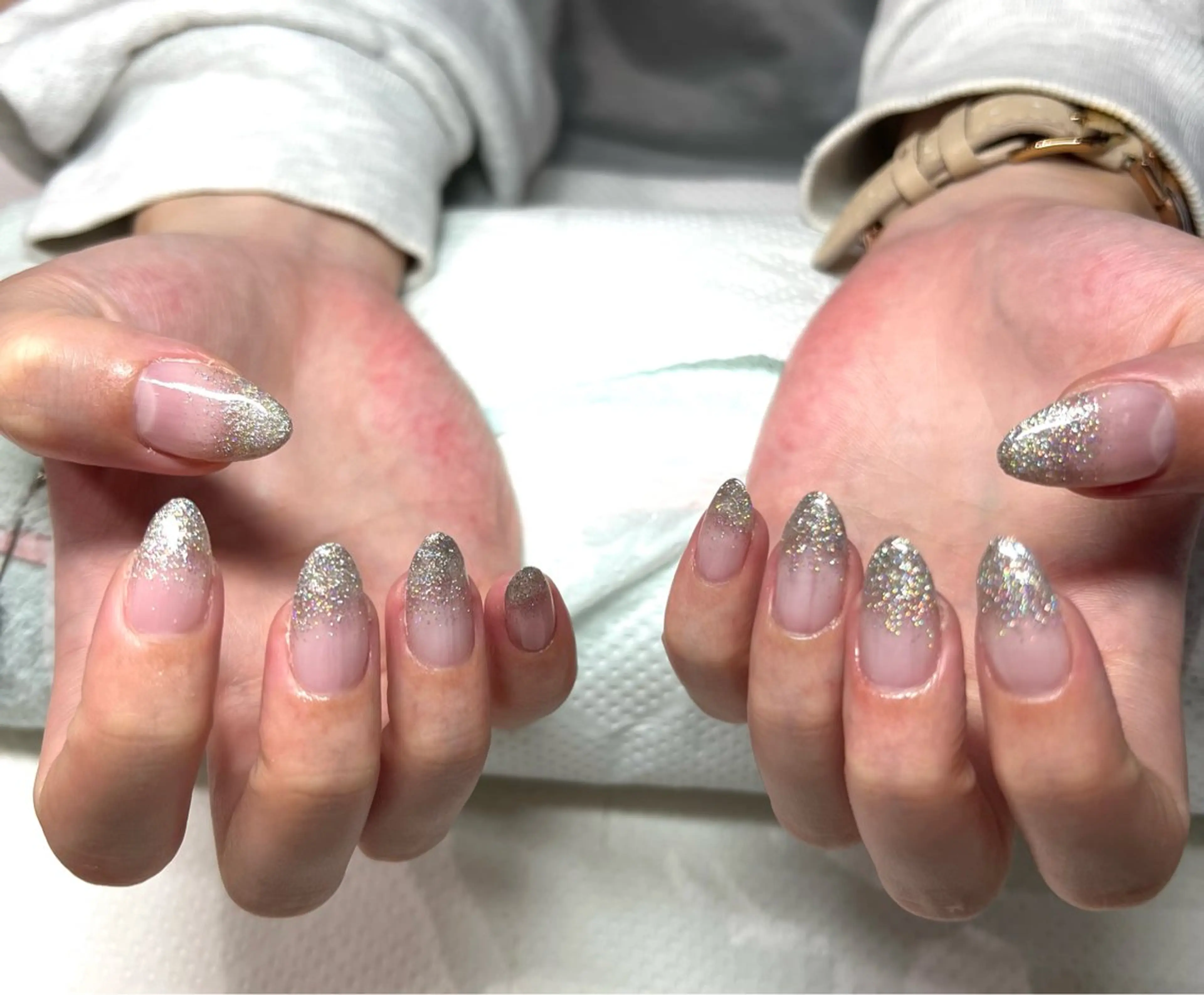 ネイル ラメ(グリッター) ラメグラデーション Roy心斎橋 石川のネイルデザイン