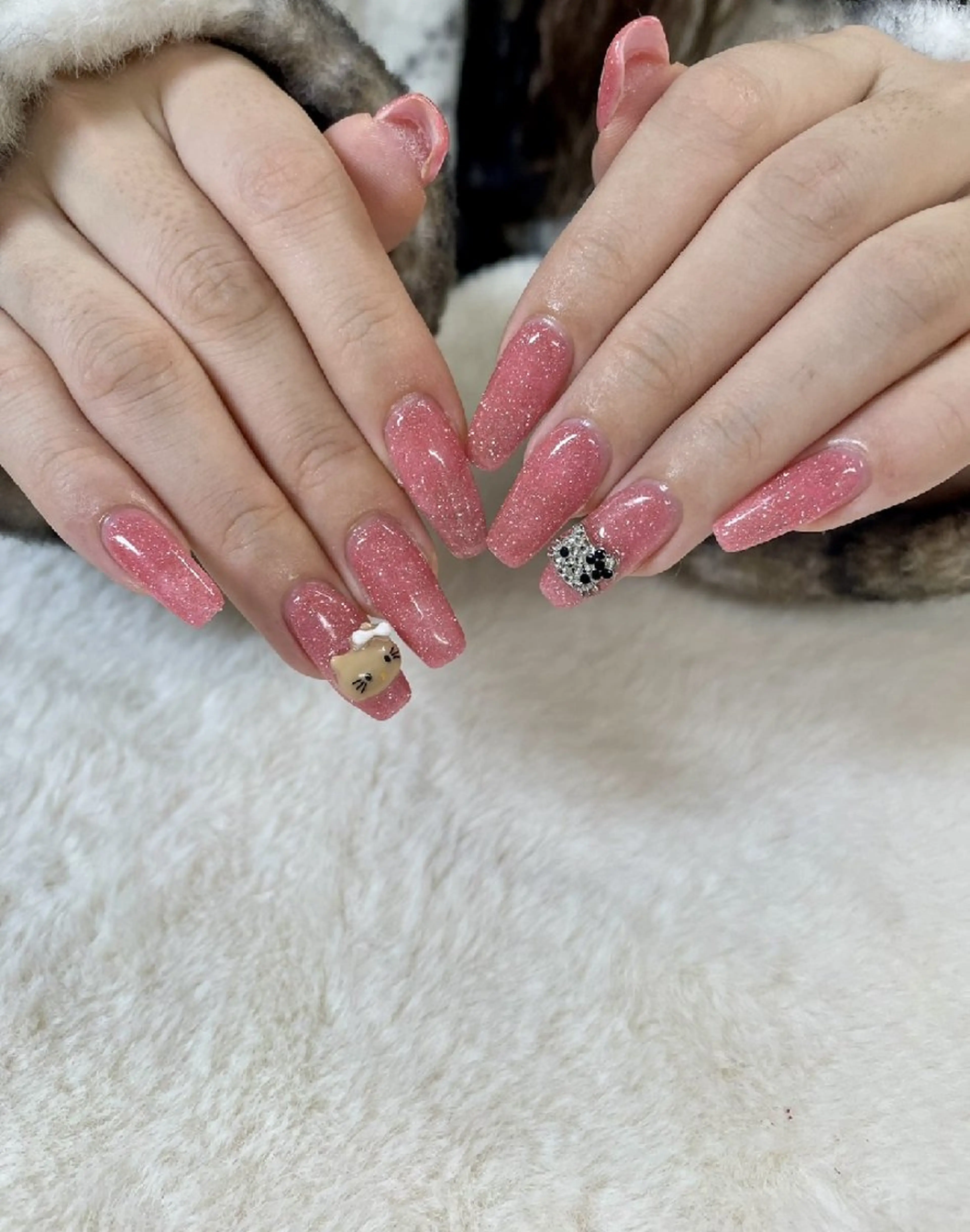 ネイル フラッシュネイル ピンク ハンドネイル フットネイル ハンドケア 心斎橋Salon Epokkuのネイルデザイン