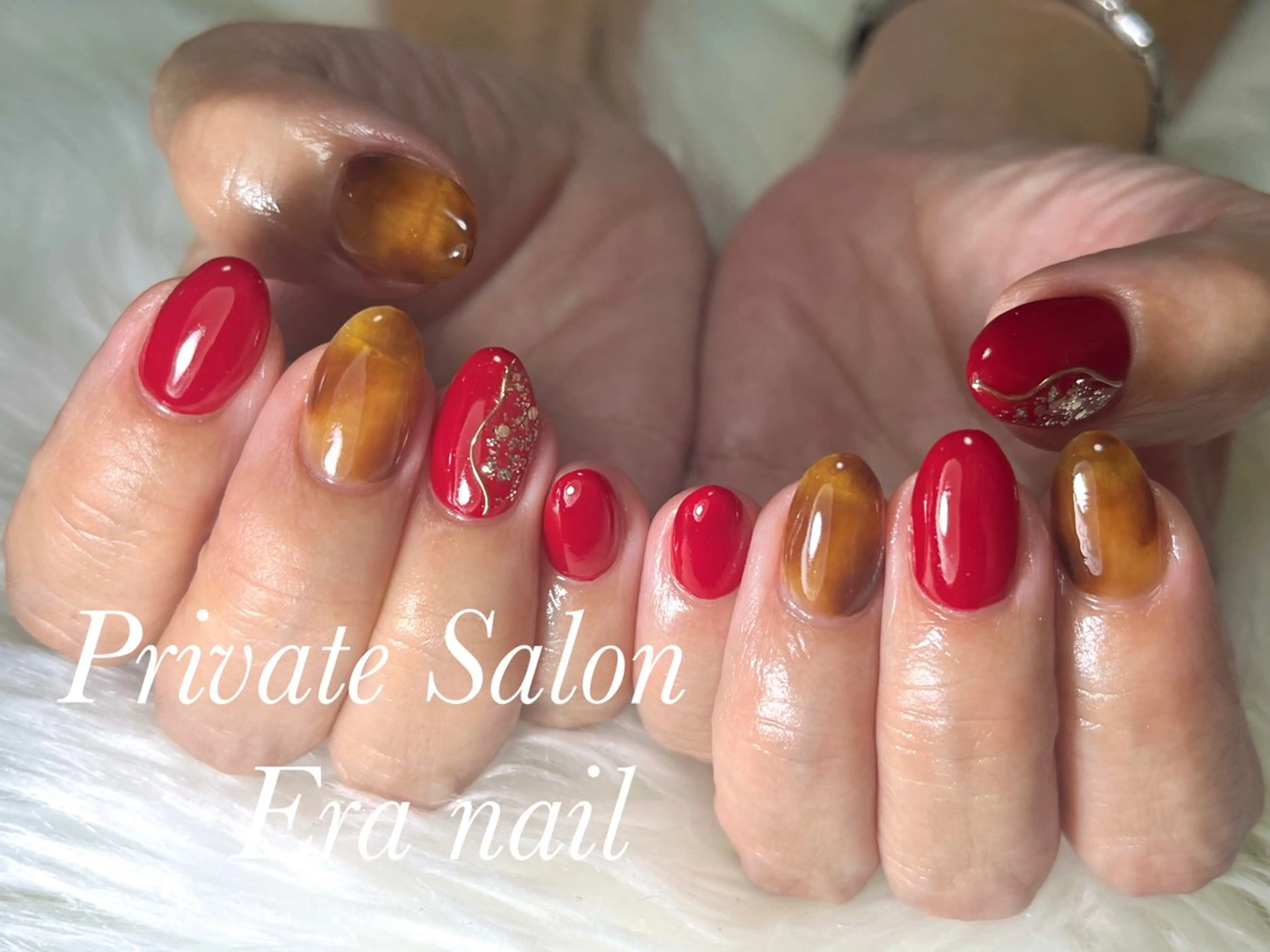 ネイル べっ甲ネイル Era nailのネイルデザイン