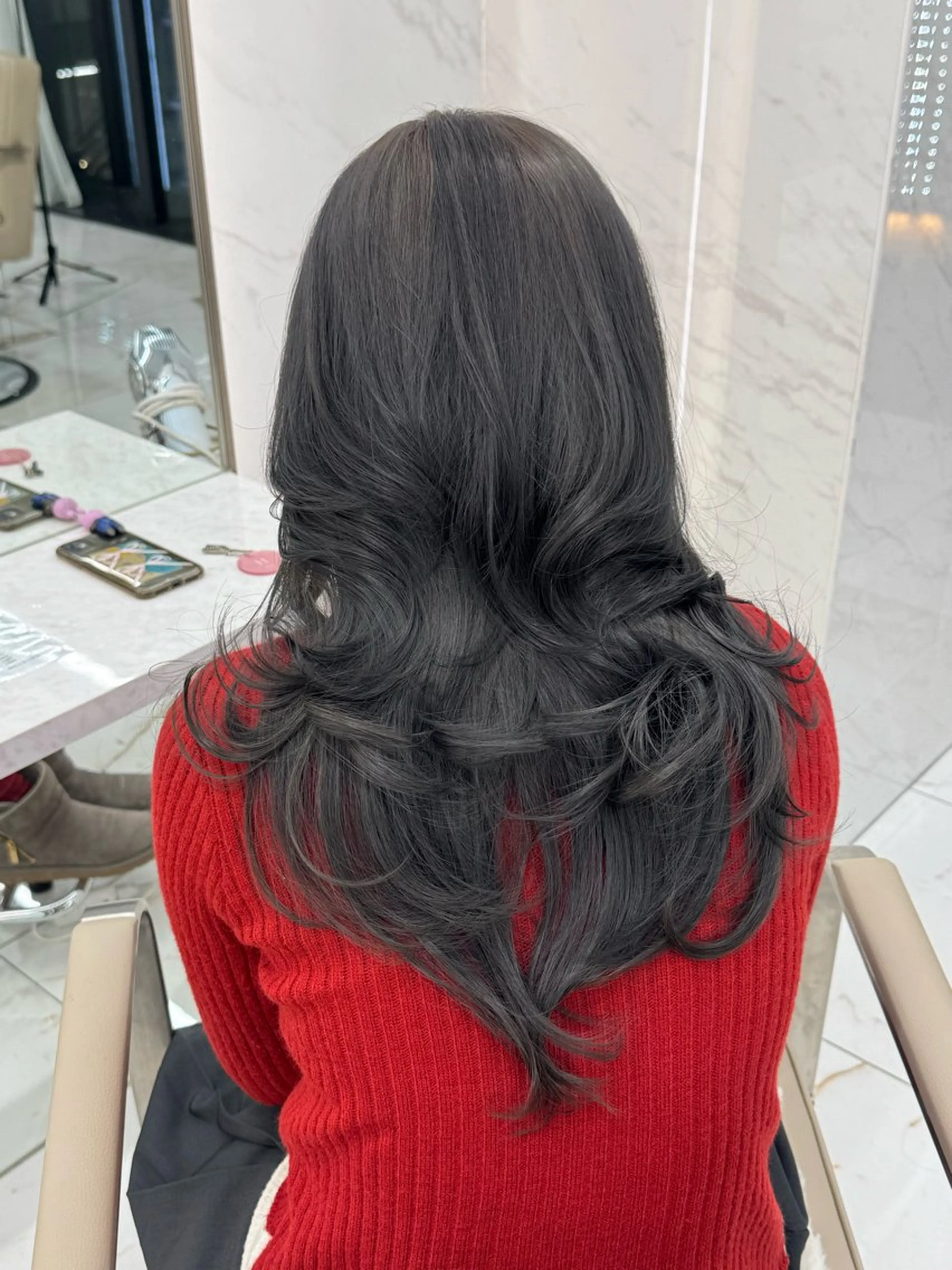 セミロング カラー カット ヘアカラー ヘアセット kiti Sakae所属・栄美容師/kiti /ボブ/ケントのヘアスタイル