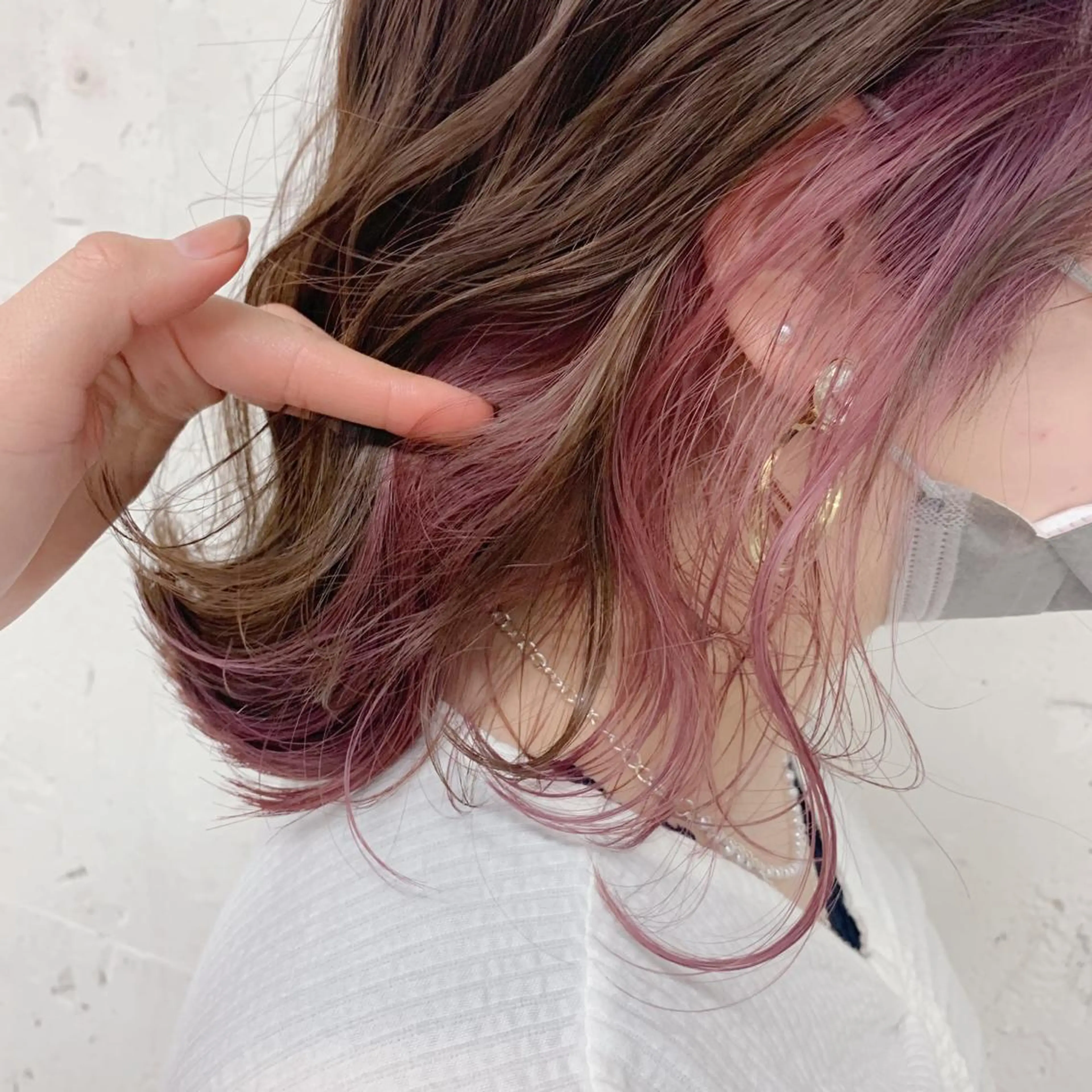 カラー インナーカラー Noele hair atelier(ノエルヘアアトリエ)所属・北上ゆい/個性派/ ナチュラルアレンジのヘアスタイル