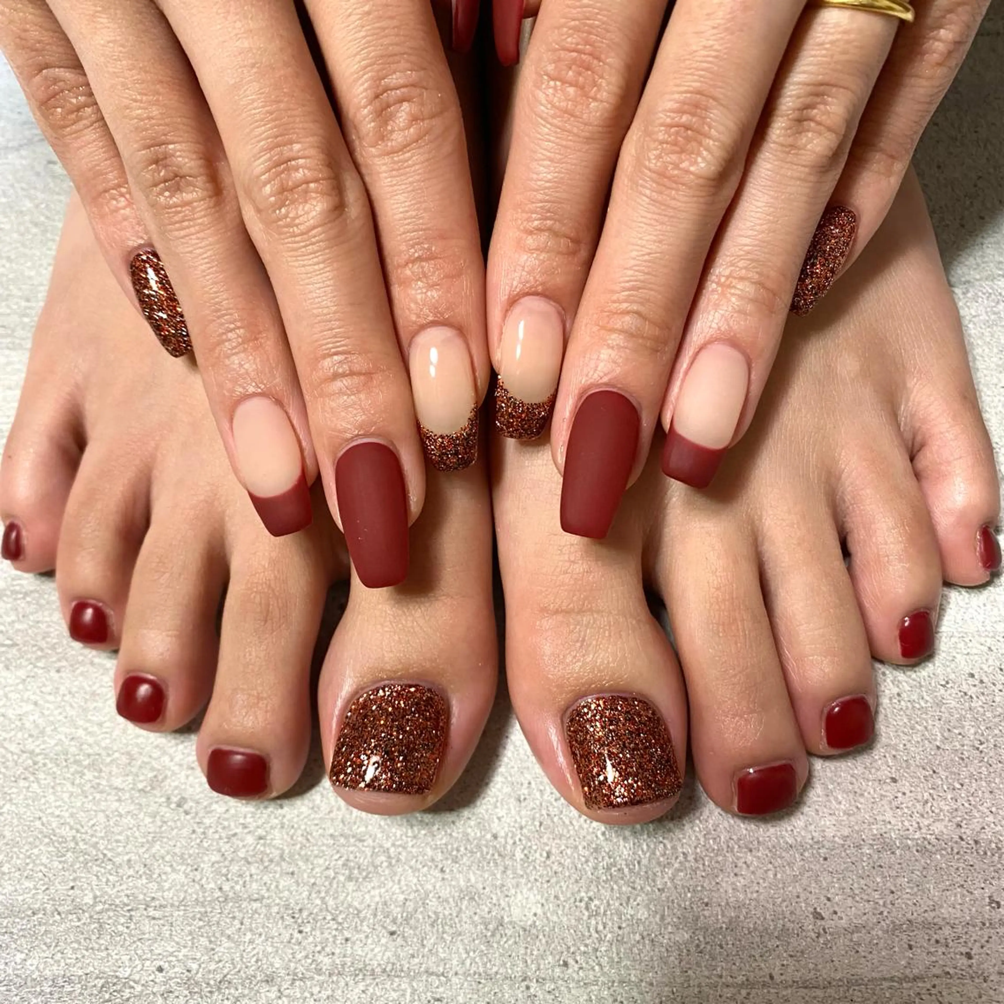 ミディアム カラー パーマ ヘアアレンジ メンズ キッズ ネイル マツエク・マツパ アイブロウ フットネイル ハンドネイル フットネイル 今福鶴見ネイル 8(ｴｲﾄ)のネイルデザイン