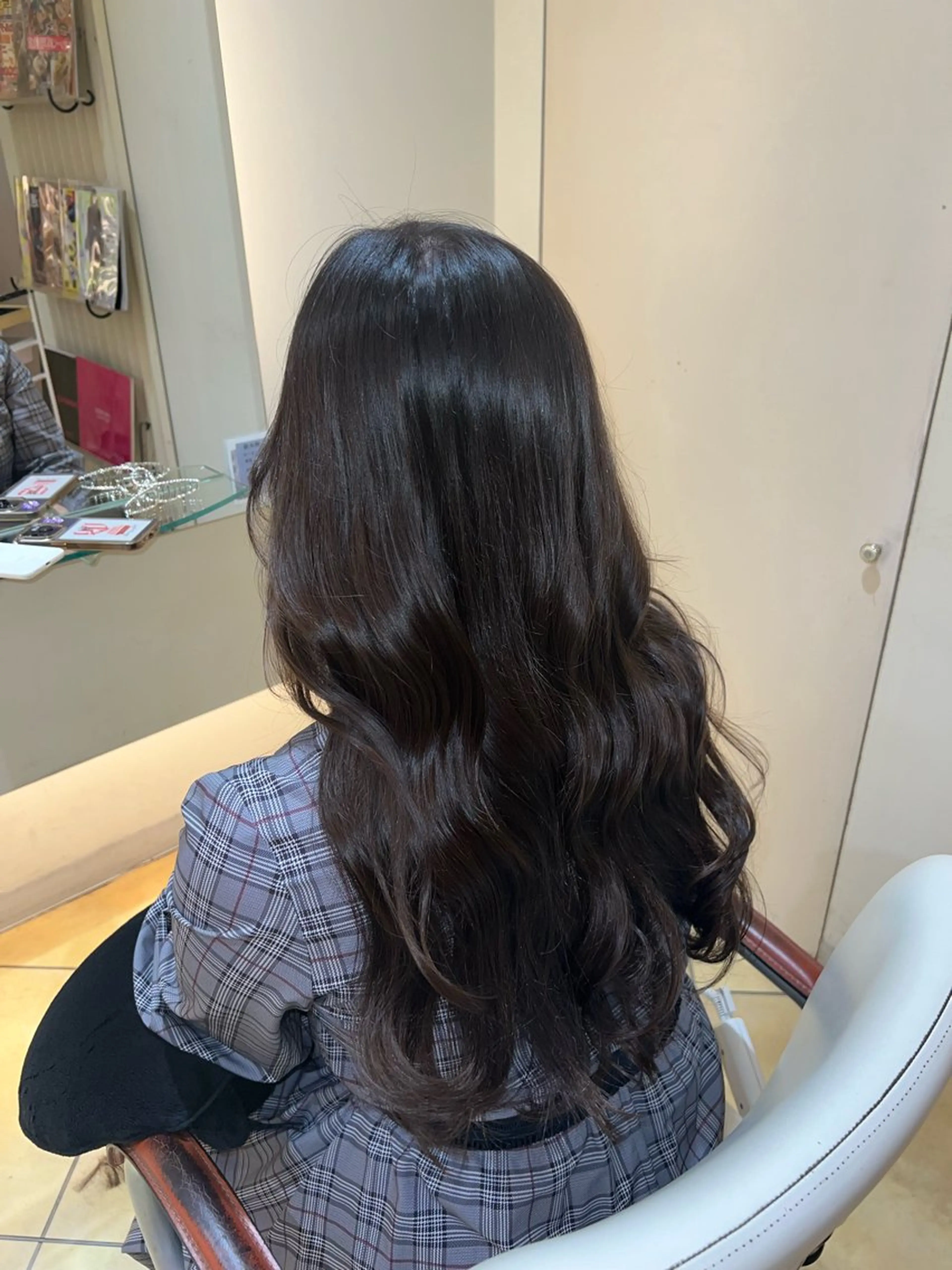 ロング トリートメント 最高の髪質改善🩵 艶カラー 惠美のヘアスタイル