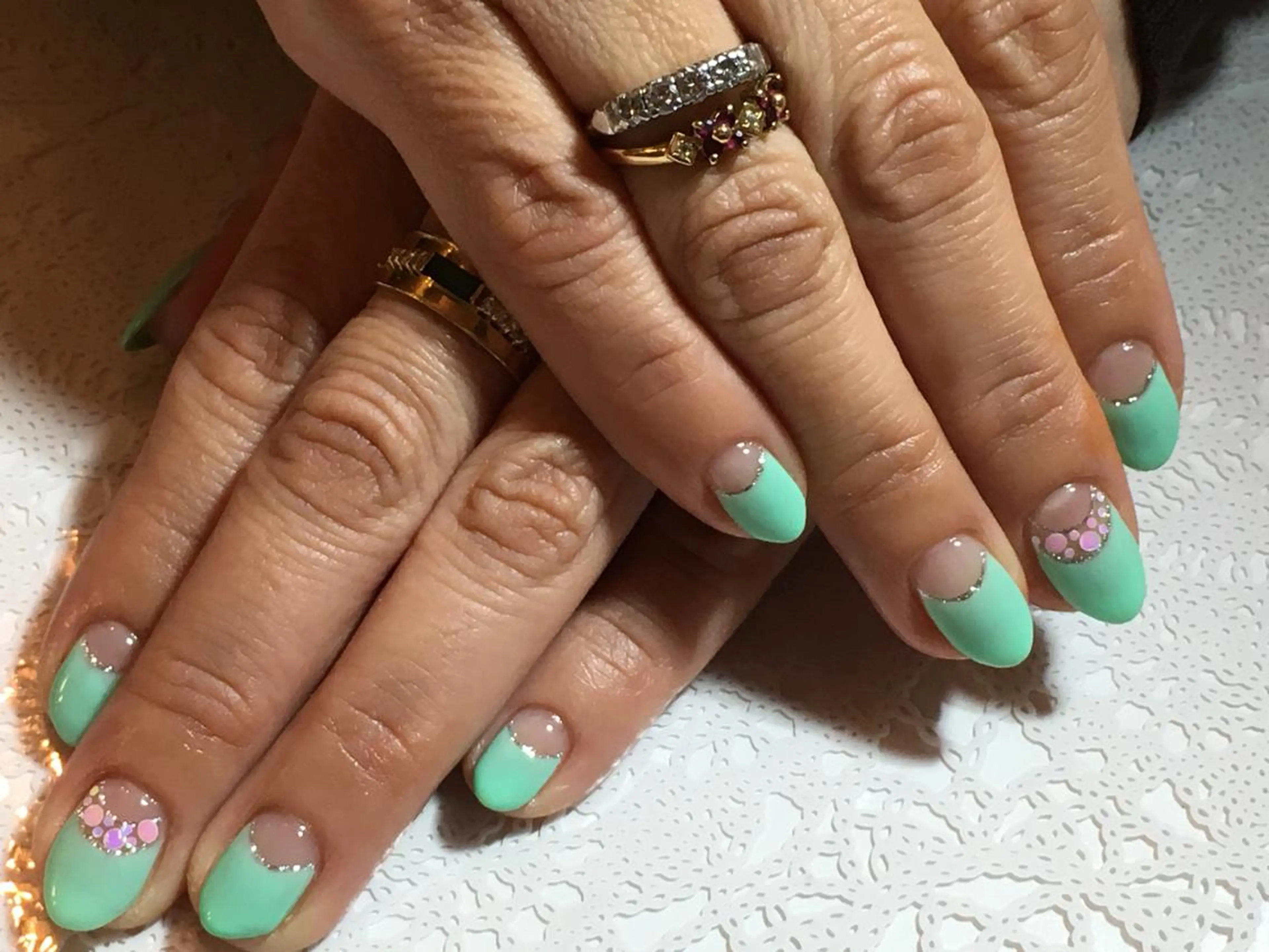 ネイル グリーン 春ネイル 古川 里美のネイルデザイン