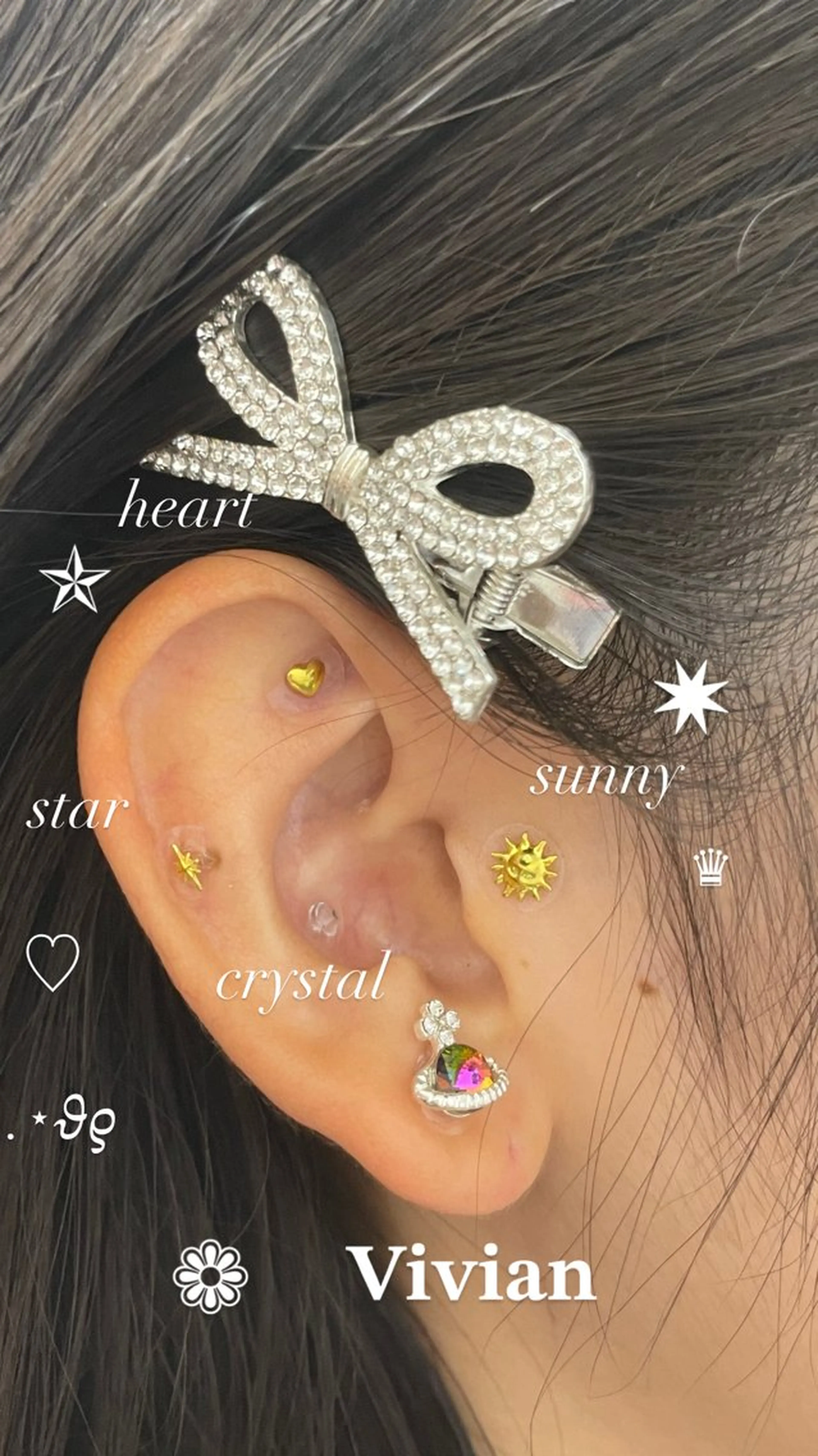 マツエク・マツパ エステ N〜Nail&Eyelashサロン〜所属・💎N💎アイ&耳. ボディージュエリーのマツエク・マツパデザイン