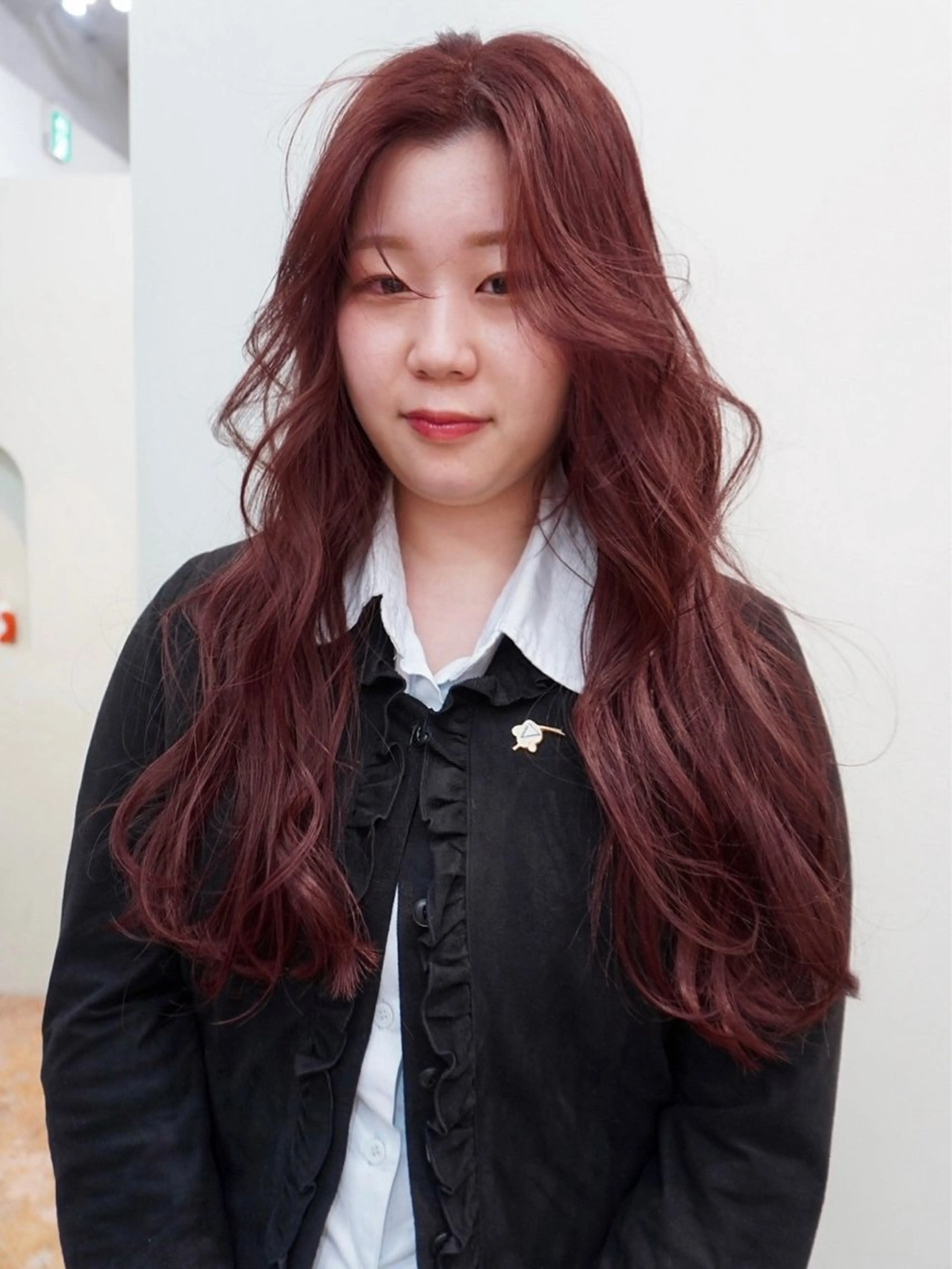 ロング カラー ブラウンカラー ピンクカラー ピンクブラウン yew所属・名古屋カラーモデル/ 暖色カラー/リカのヘアスタイル