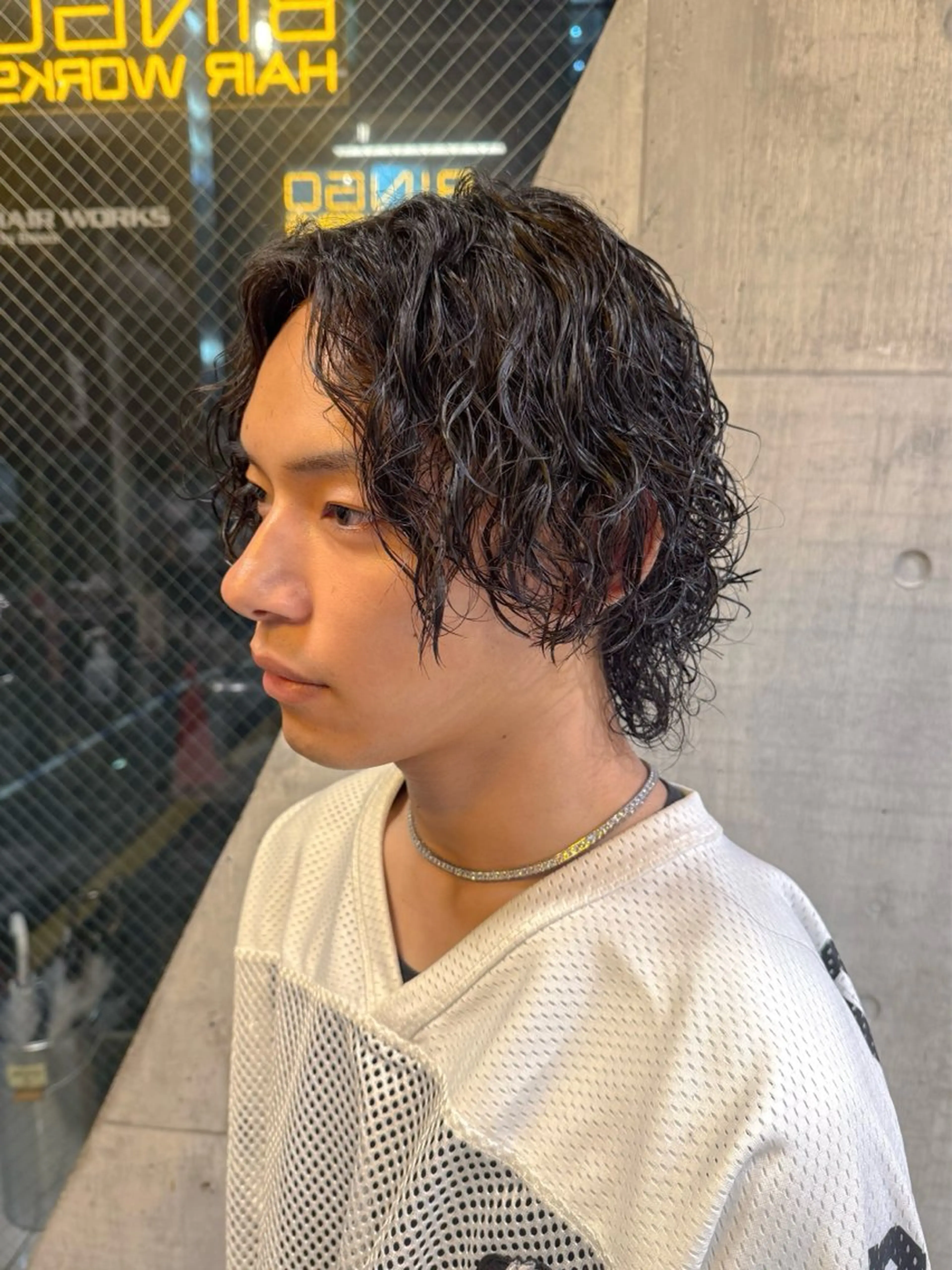 ミディアム パーマ メンズ カット パーマ ツイスパ/メンズ パーマ/歩夢のヘアスタイル