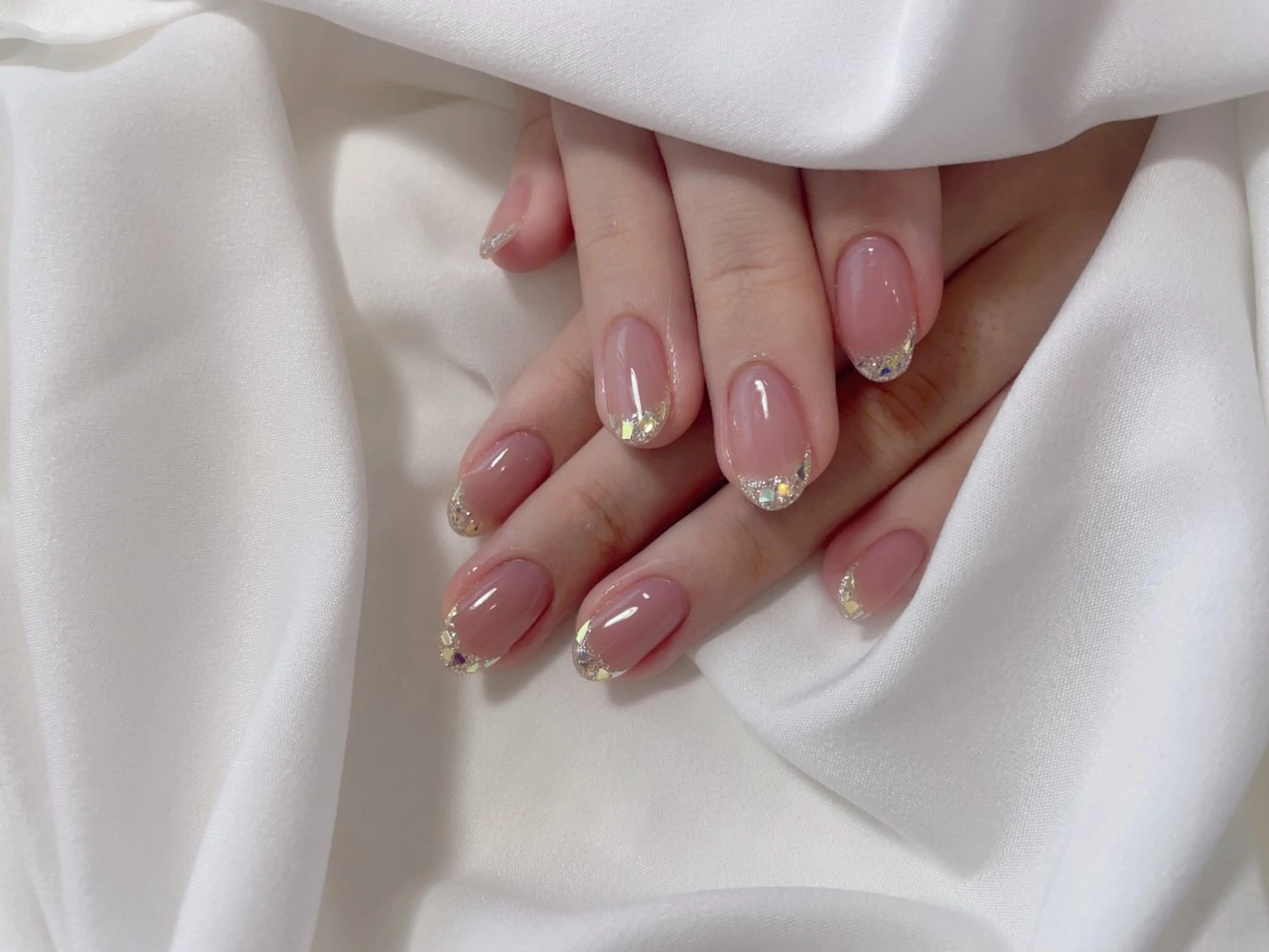 ネイル チークネイル フットネイル フレンチネイル ジェルネイル ガラスフレンチ ハンドネイル ハンドケア A OIのネイルデザイン