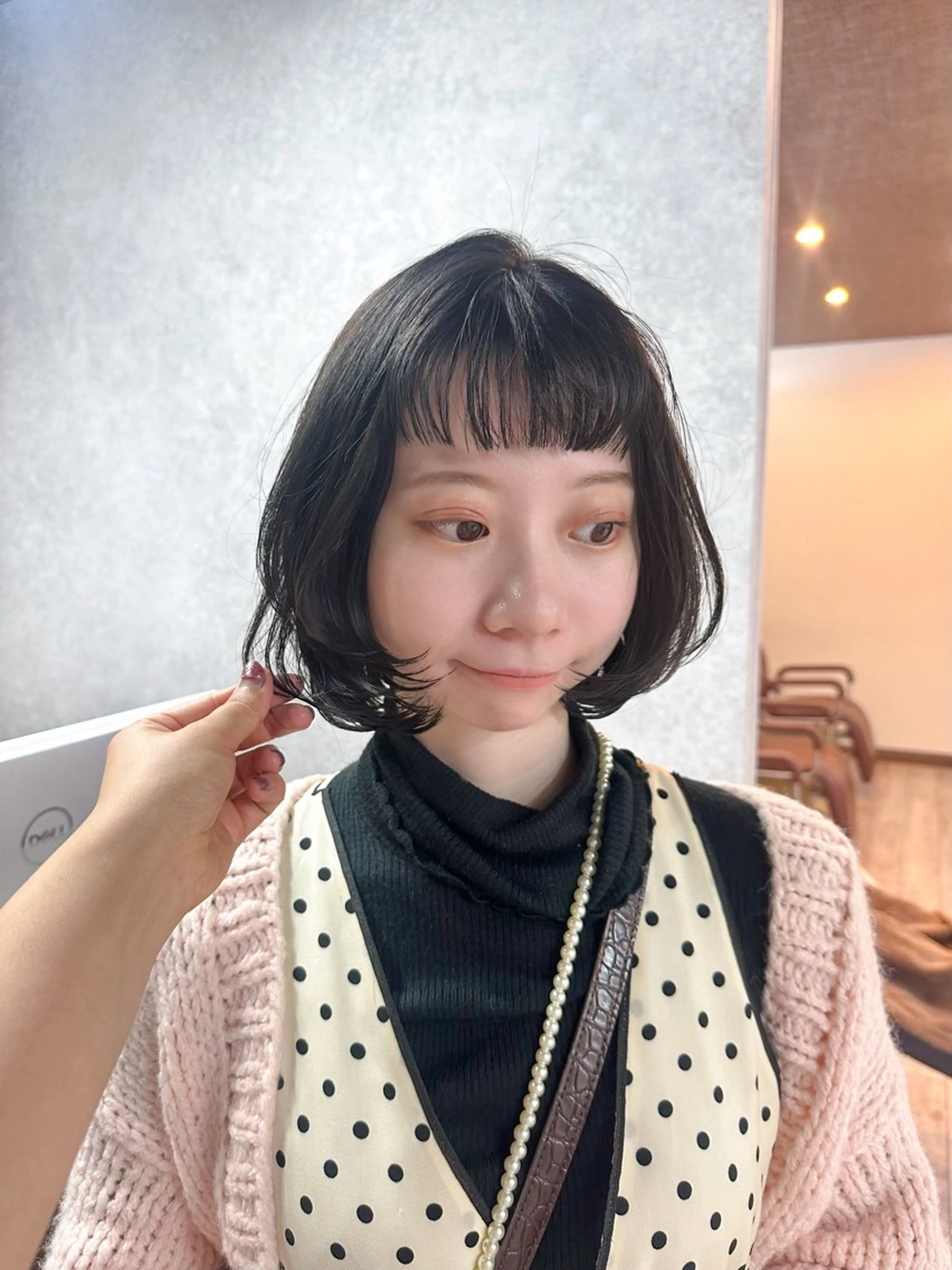 ショート カラー ボブレイヤー ボブ レイヤーカット カット ヘアカラー トリートメント 高橋 みく/ minim 暖色のヘアスタイル