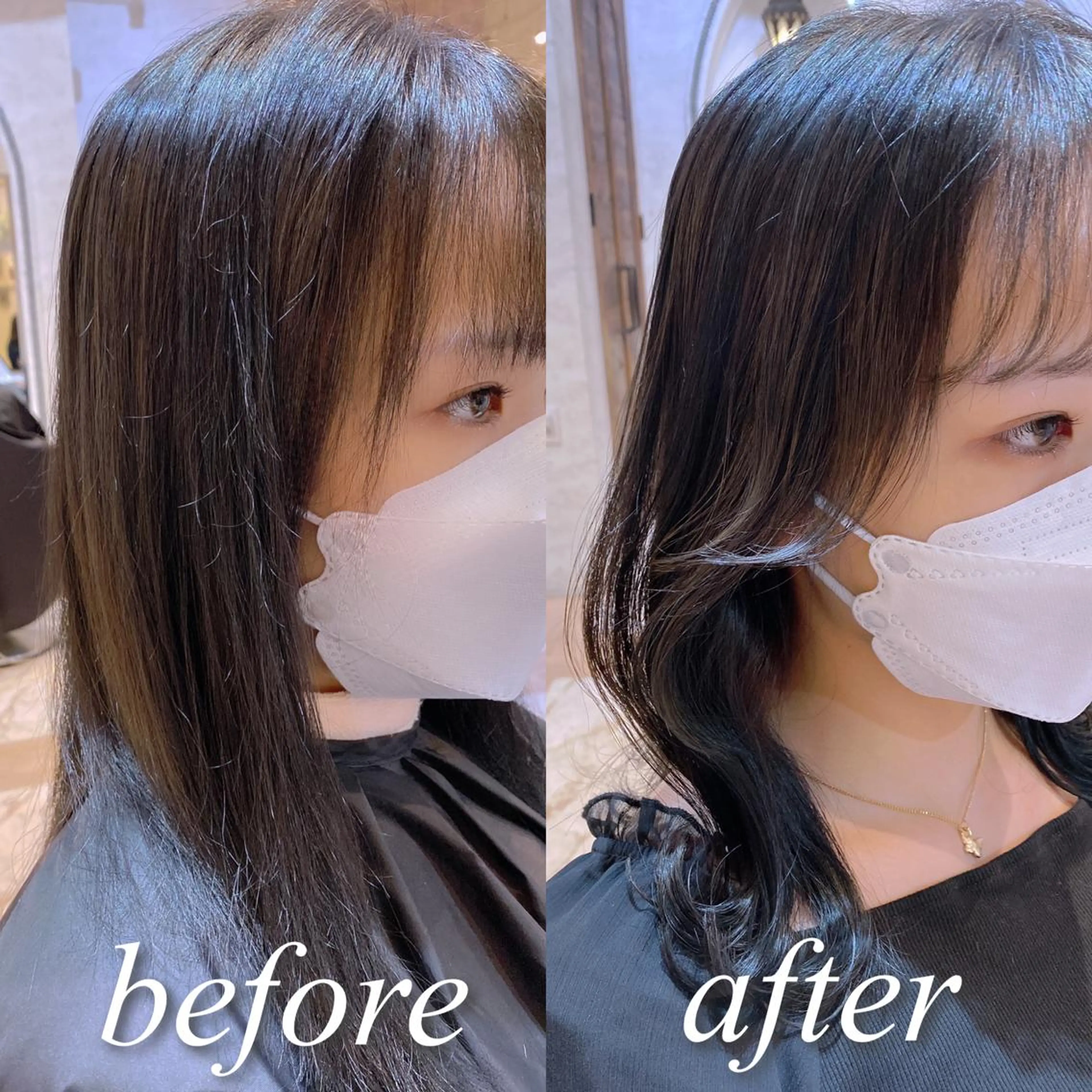 ミディアム カラー Puamelia 名古屋所属・韓国風ヘア✻透明感 カラー✻yukaのヘアスタイル