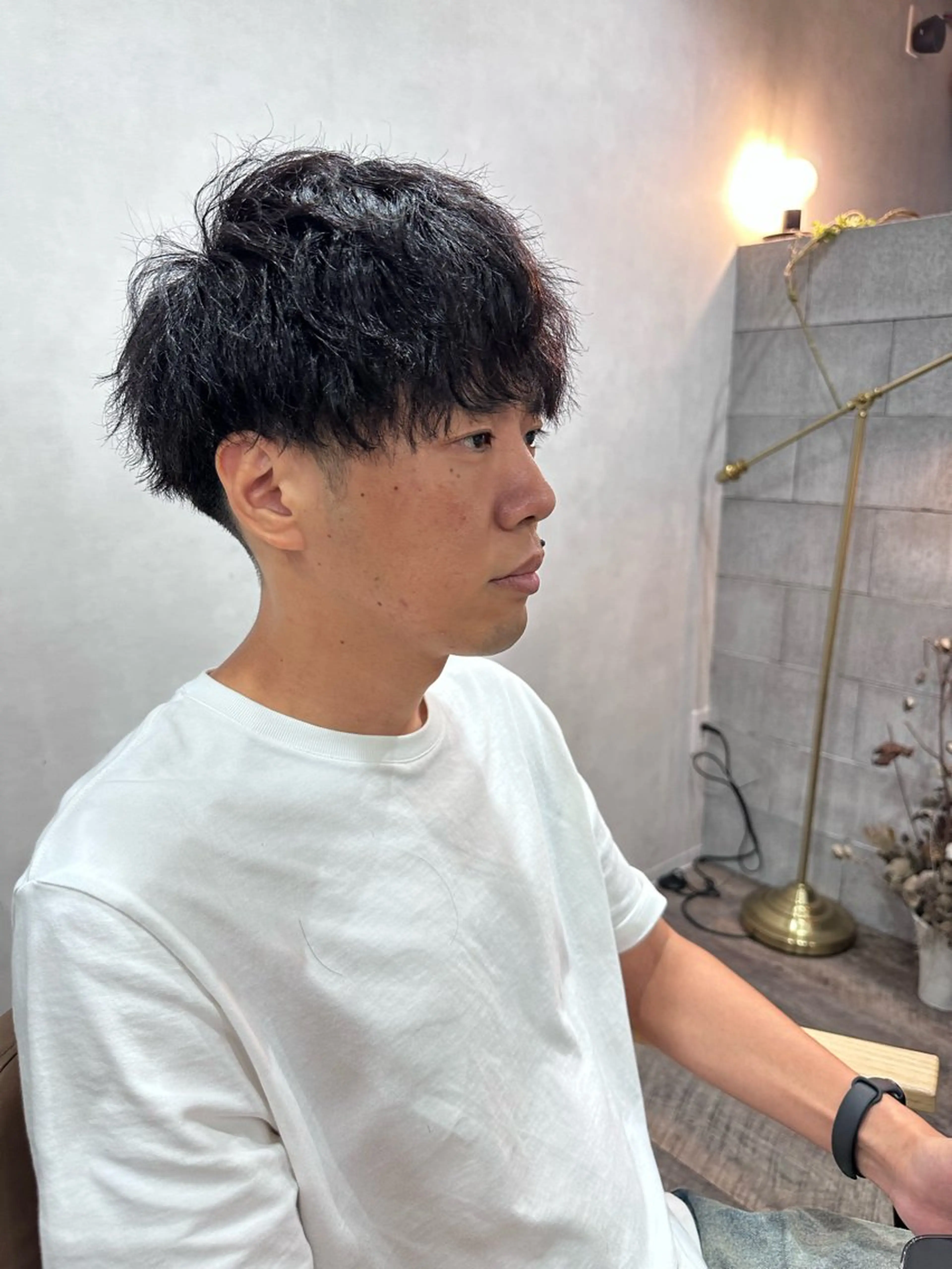 ショート パーマ メンズ t.hair垂門真吾 曲がる縮毛矯正/ボブのヘアスタイル