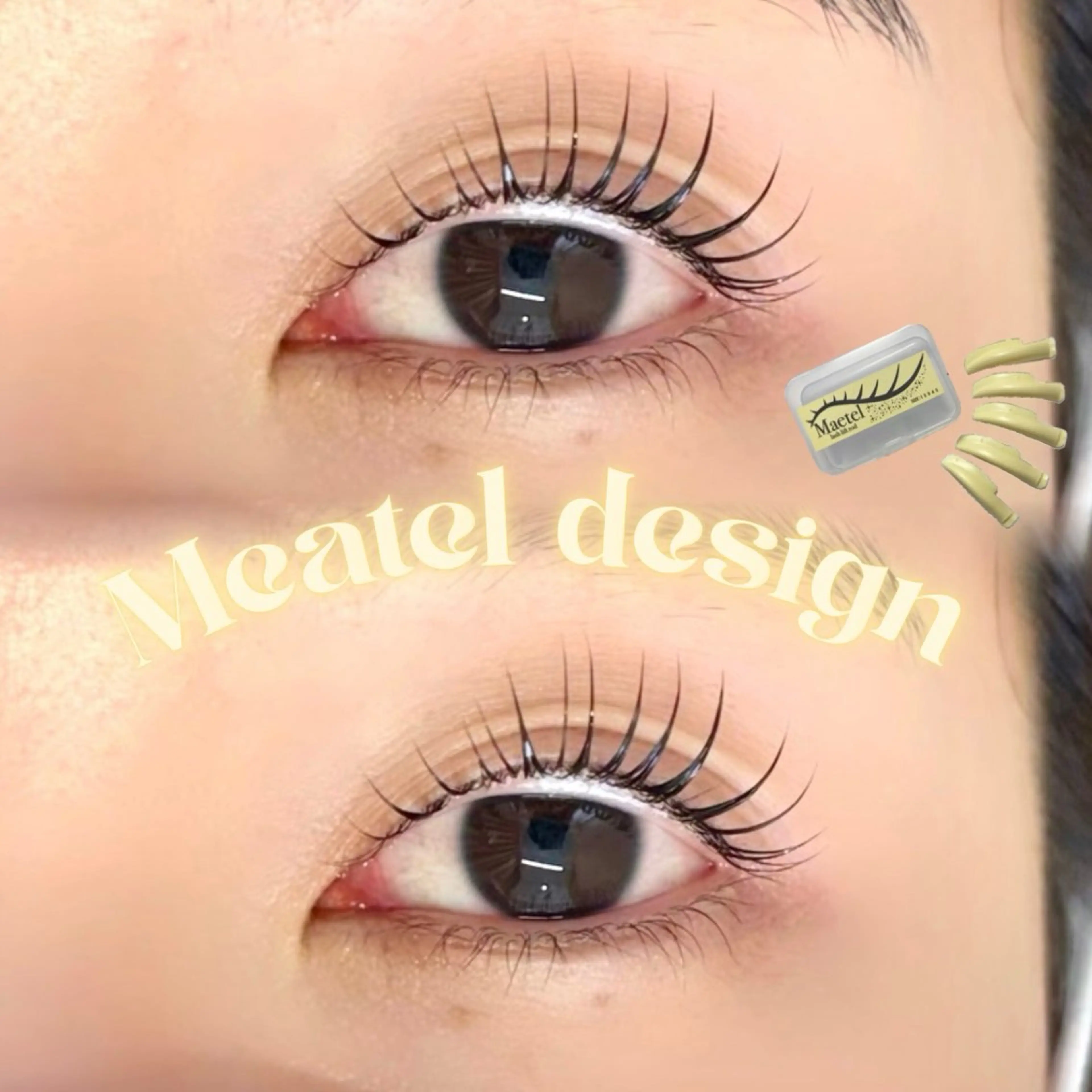 マツエク・マツパ 束感まつ毛 目尻長め ナチュラル マツパ meg .のマツエク・マツパデザイン