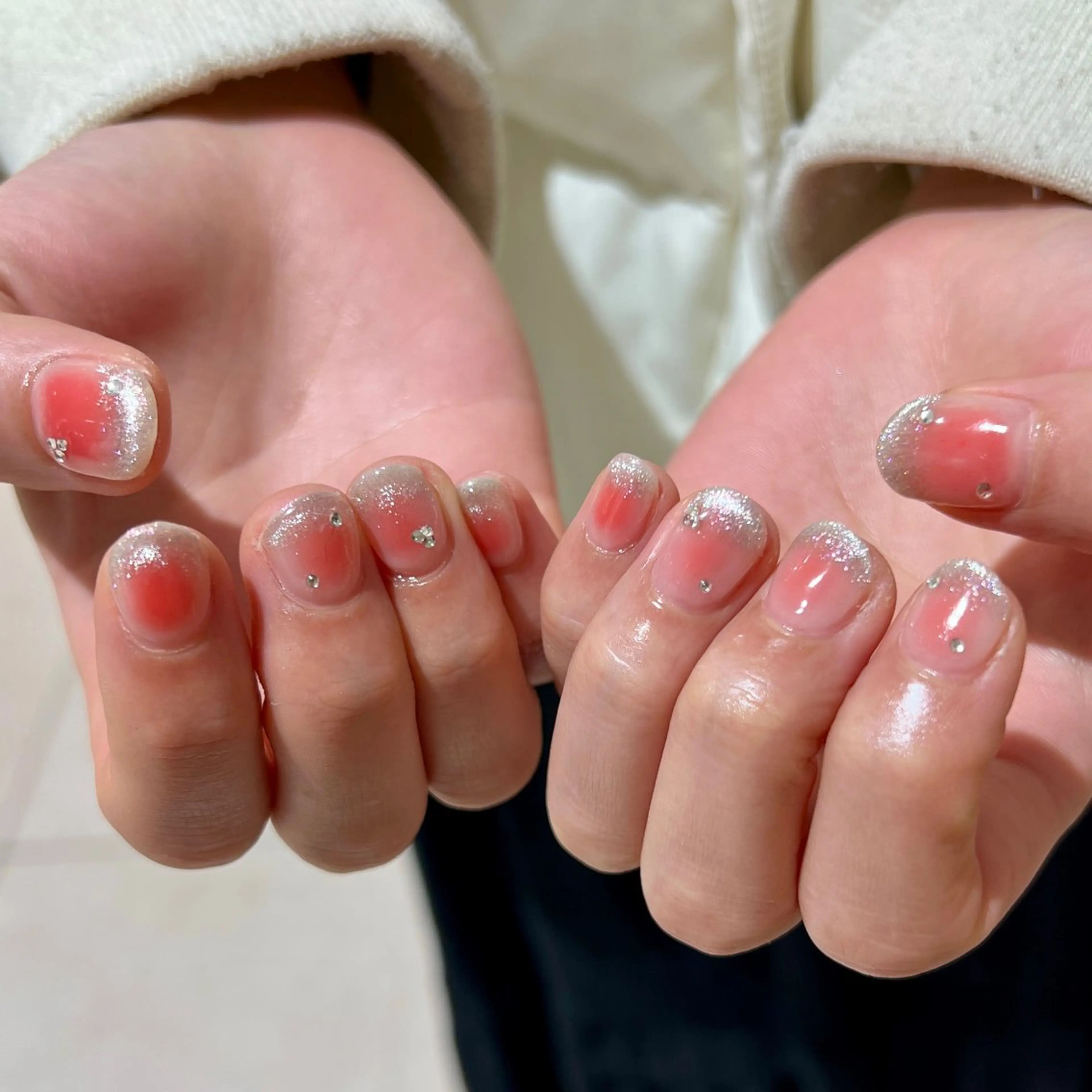 ネイル チークネイル マグネットネイル ハンドネイル 個性派ニュアンス nuts nail所属・【池袋】nuts nail なつみのネイルデザイン