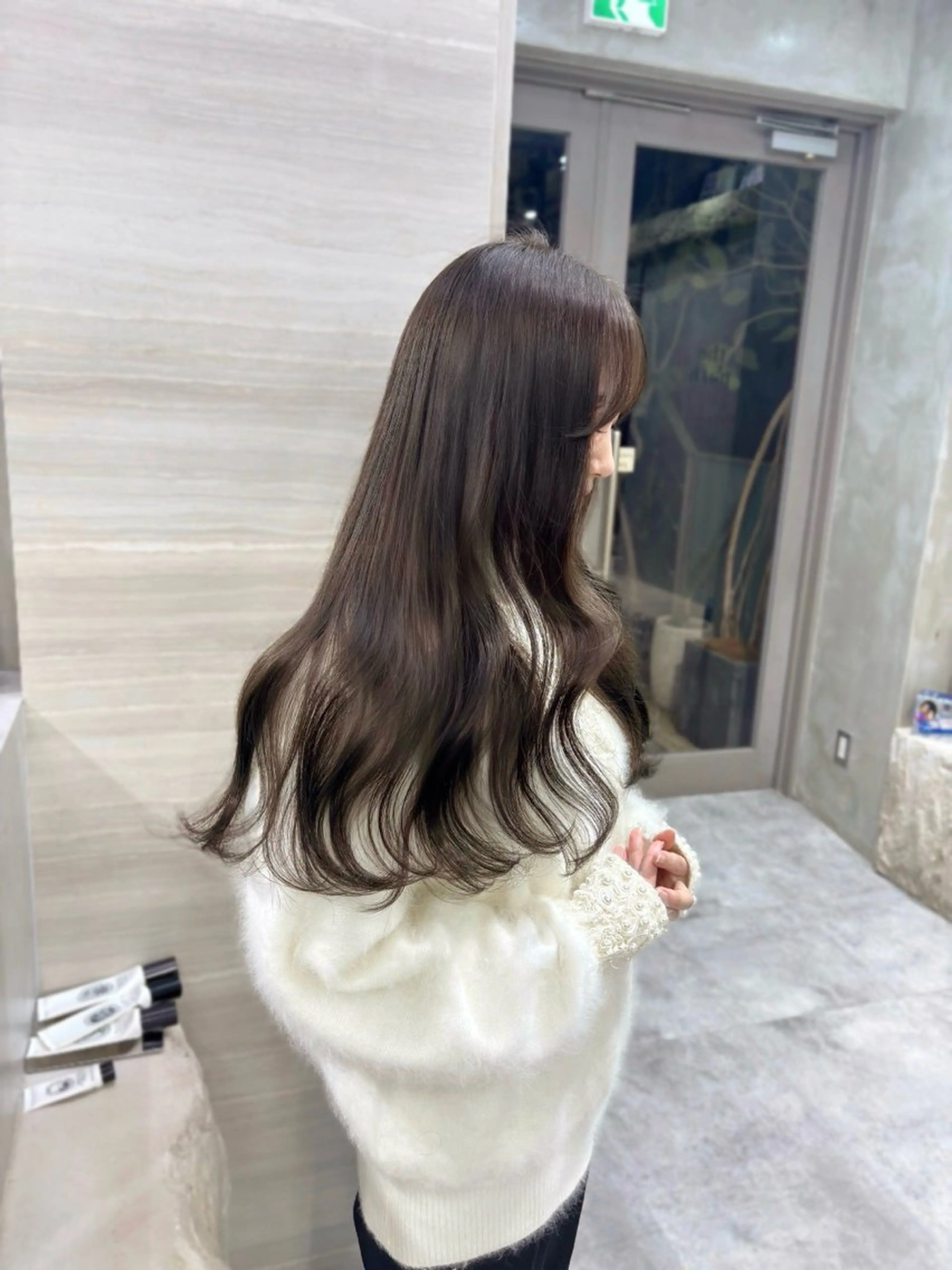 ロング カラー ヘアアレンジ ベージュカラー ブリーチ 透明感カラー ダブルカラー ブリーチなしカラー ヘアカラー the path sora♡のヘアスタイル