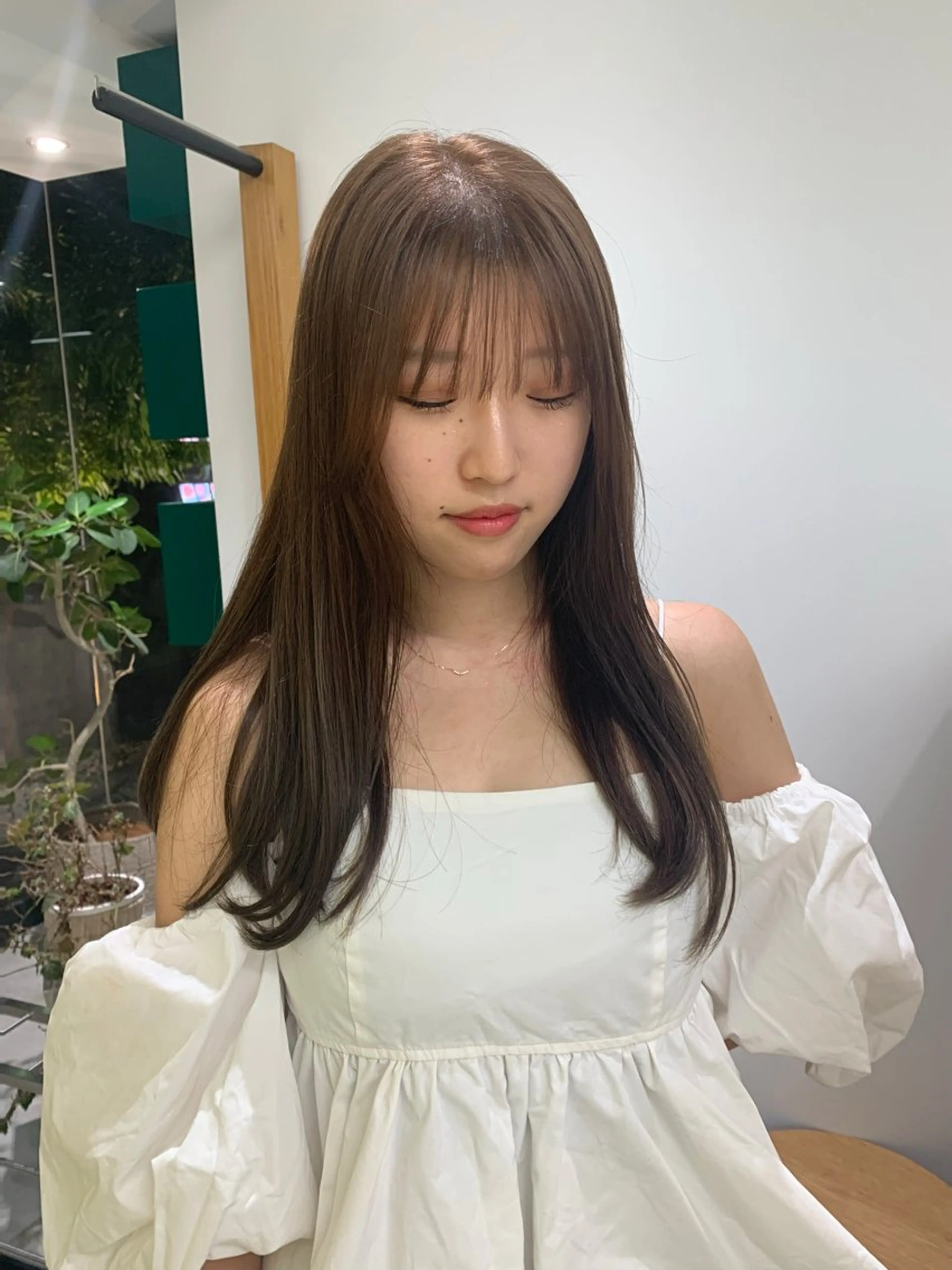 カラー ブリーチ ブリーチなしカラー 北野 なのはのヘアスタイル