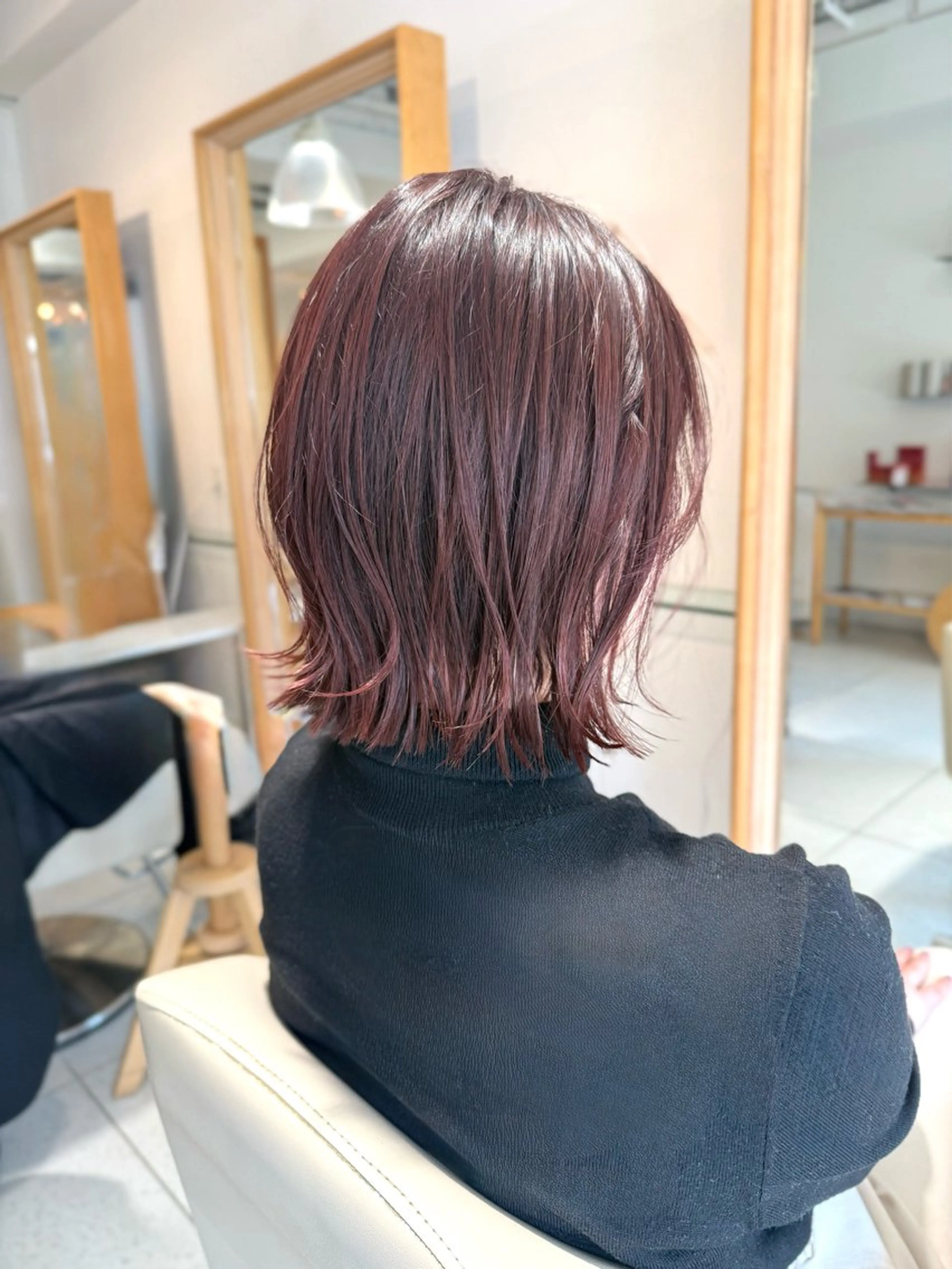 ミディアム カラー カット ヘアカラー 安永 涼のヘアスタイル