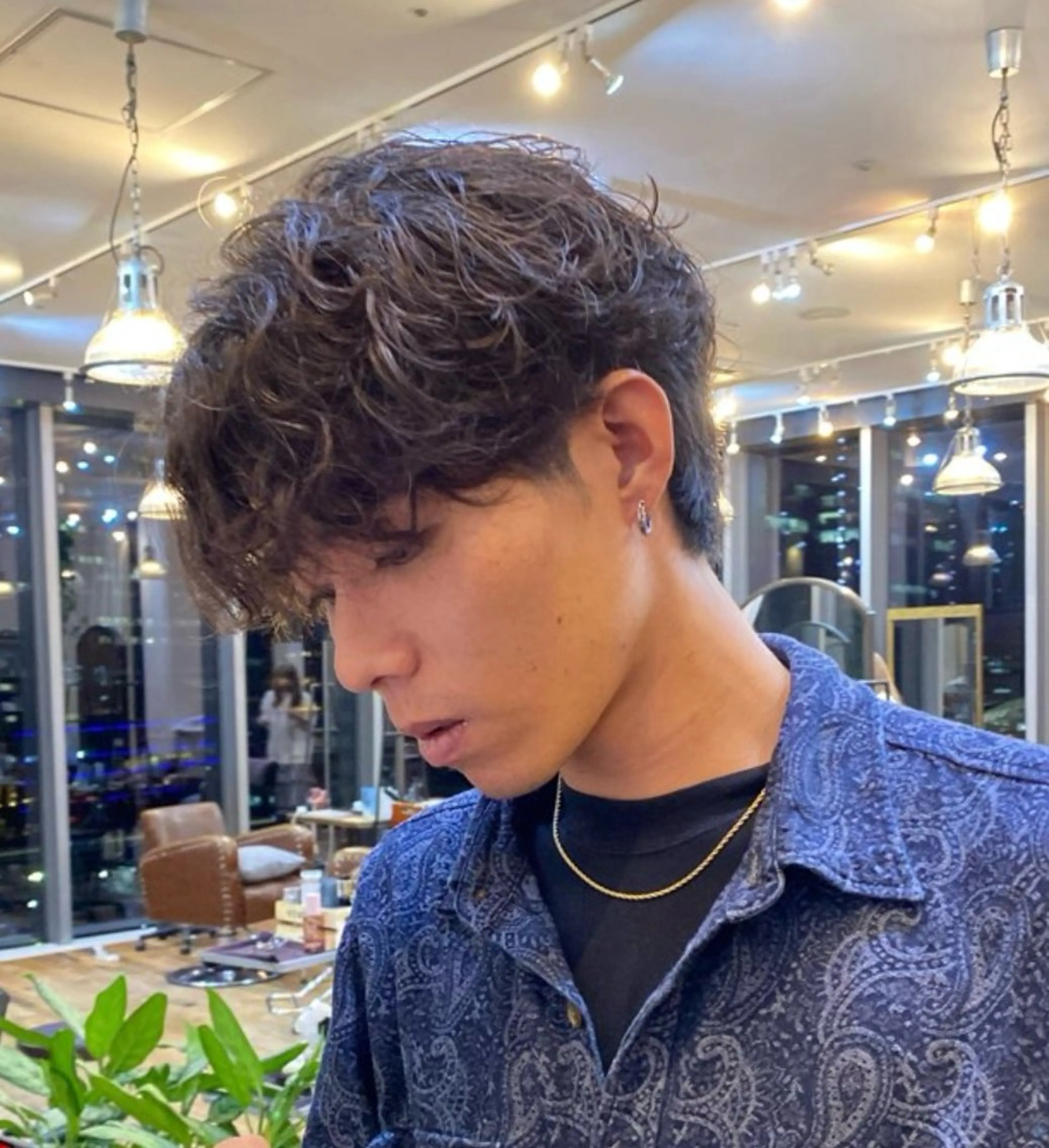 メンズ メンズパーマ Belle銀座並木通り店所属・井手草一朗/ パーマ/ハイライト◎のヘアスタイル