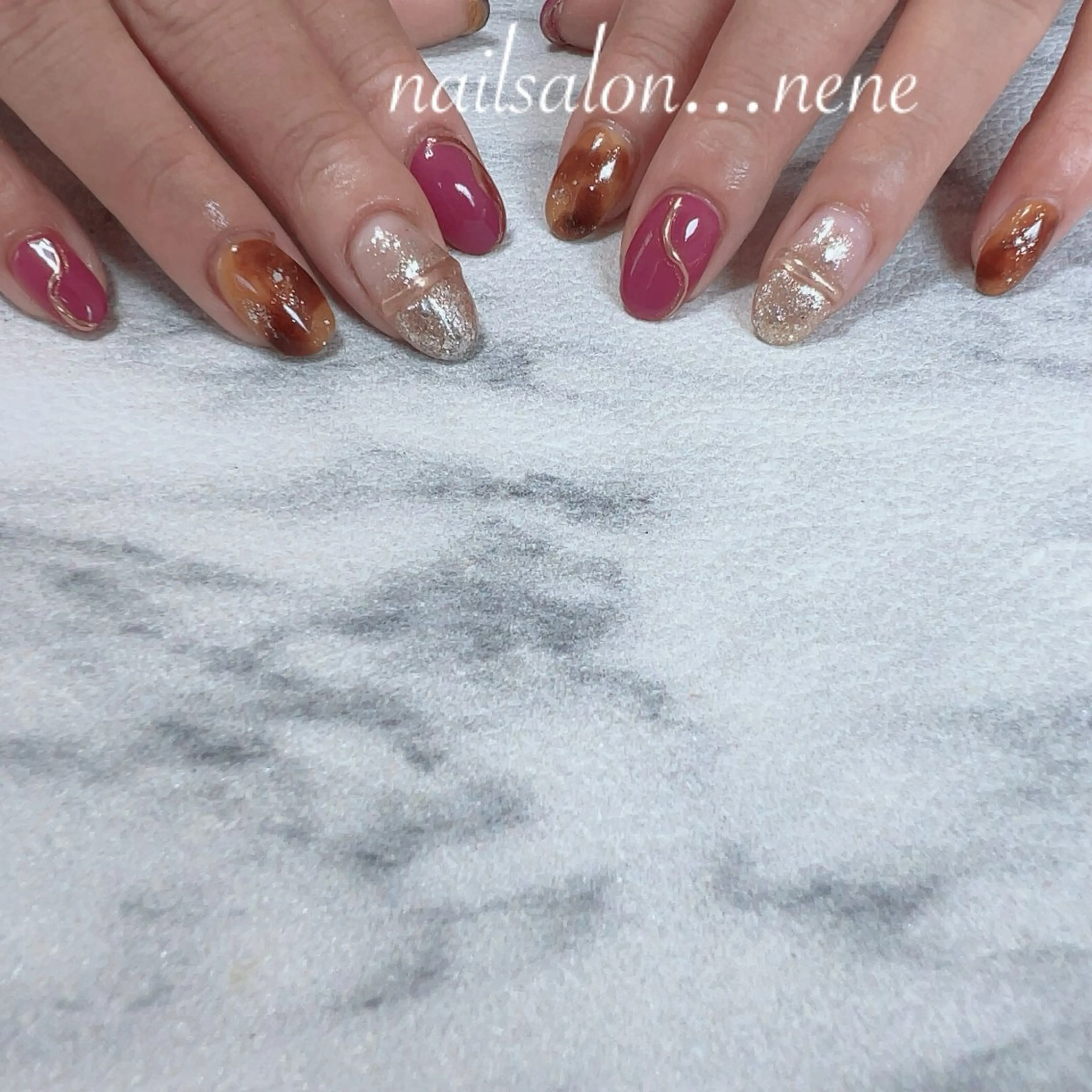 ネイル べっ甲ネイル nailsalon ...neneのネイルデザイン