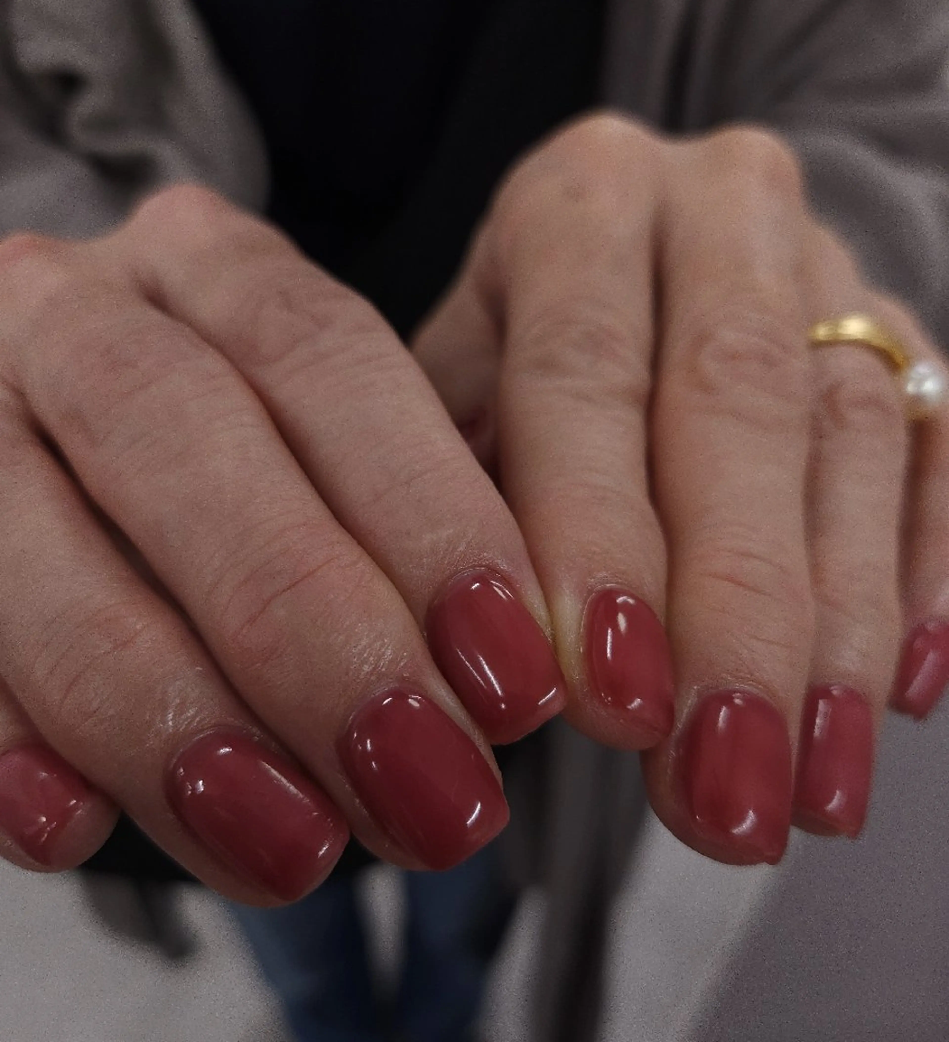 ネイル ジェルネイル ワンカラーネイル パラジェル シンプルネイル 冬ネイル ハンドネイル puku nail 🌼kazu🌼のネイルデザイン