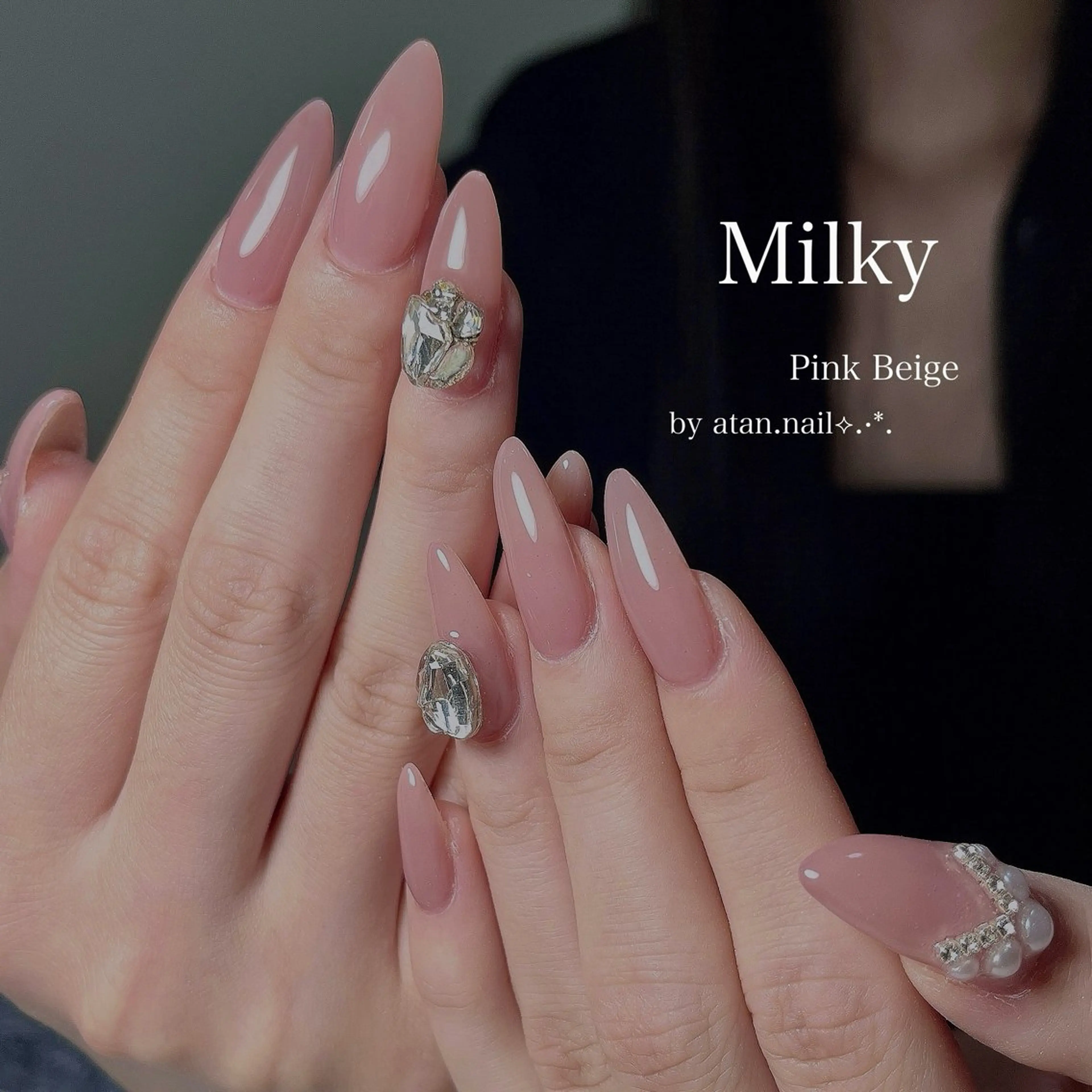 ネイル 韓国ネイル ラメ(グリッター) 持ち込み ハンドネイル 🐕‍🦺Yappy 💗A-tanのネイルデザイン