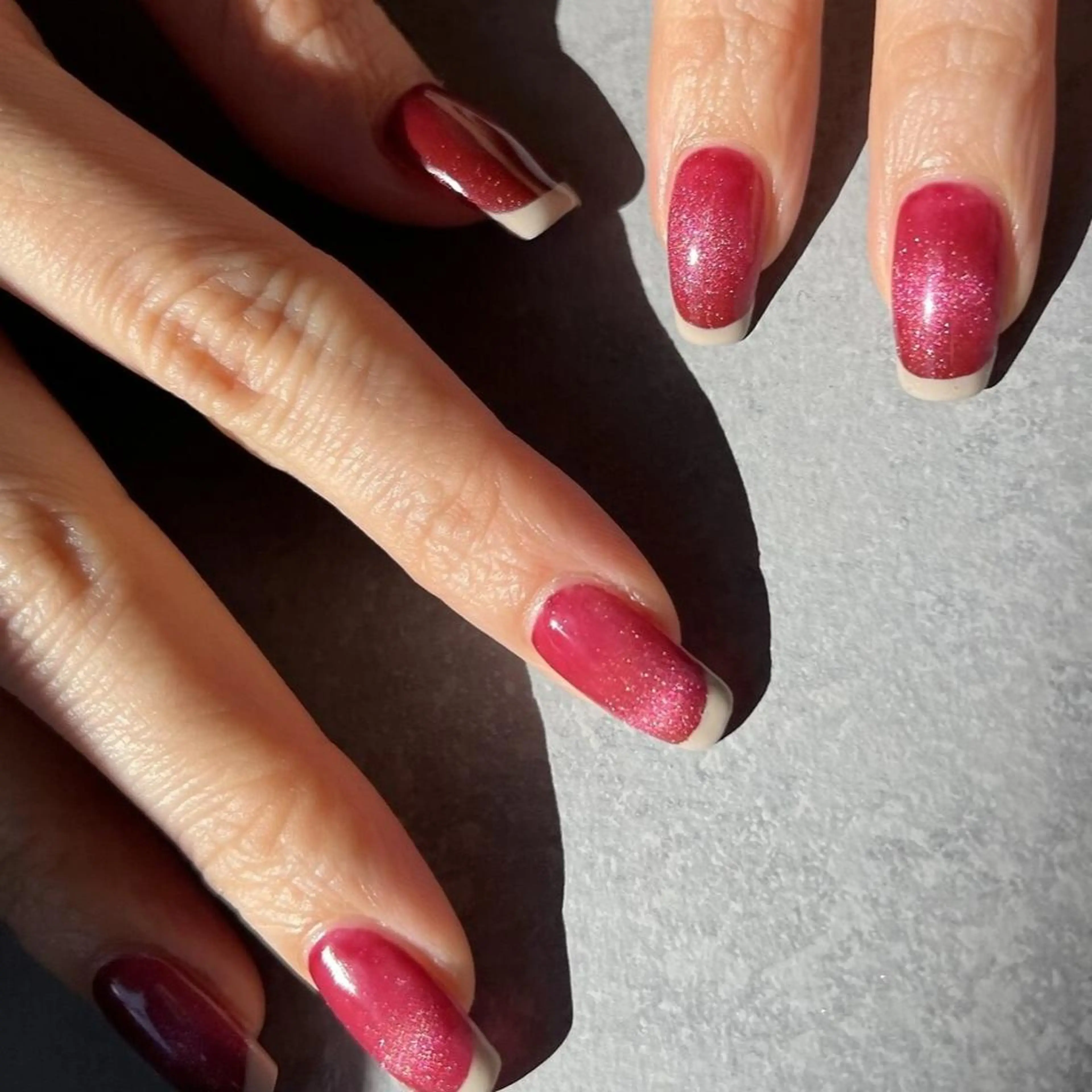 ネイル アートネイル クリアネイル フレンチネイル ジェルネイル ガラスフレンチ ハンドネイル 【パラジェル認定】 newiネイル京橋のネイルデザイン