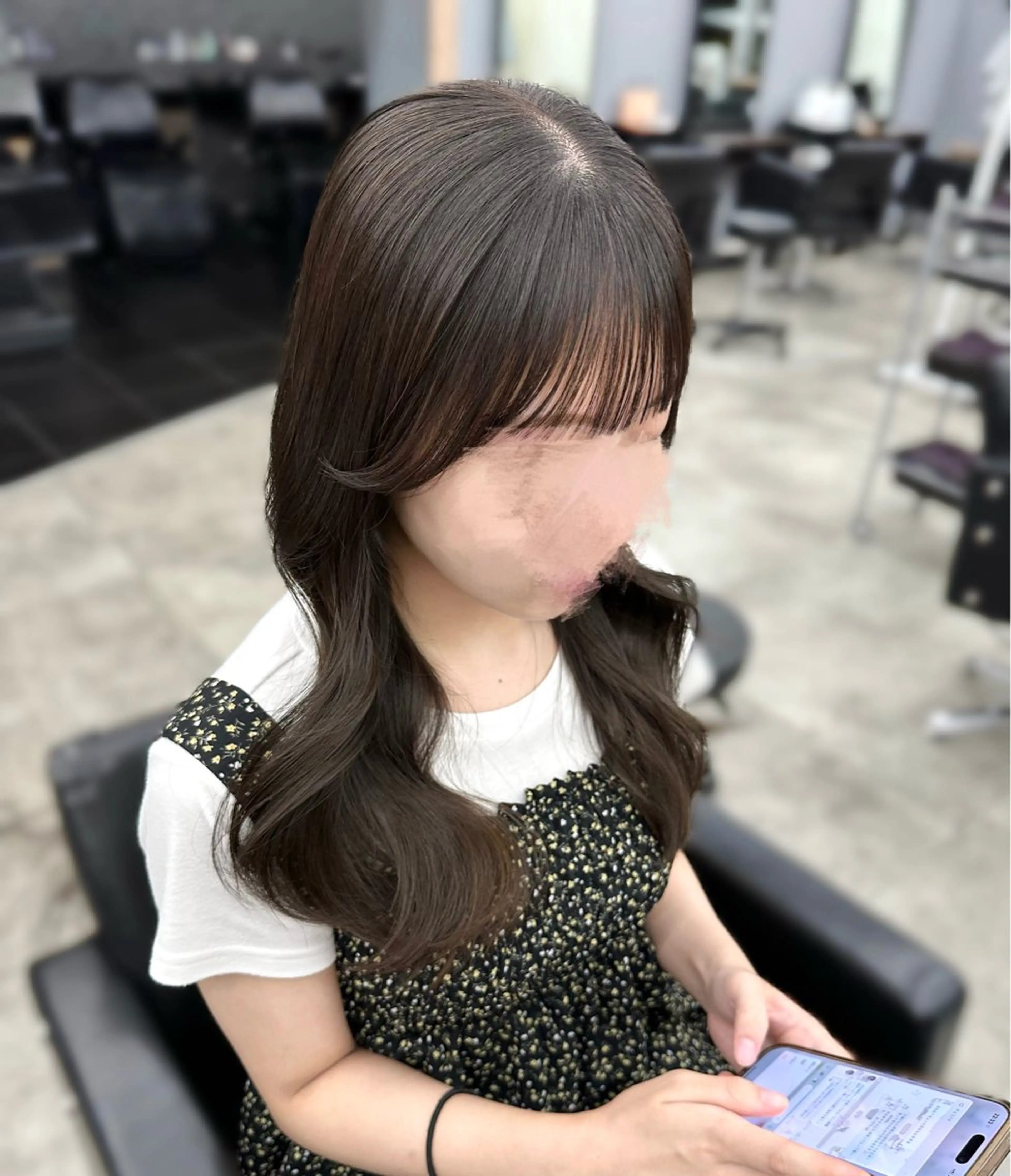 ロング カラー ケアカラー 透明感カラー グレージュ オリーブグレージュ オリーブグレー カット ヘアカラー ヘアセット 盛れる顔周り /透明感/かりん🎀のヘアスタイル