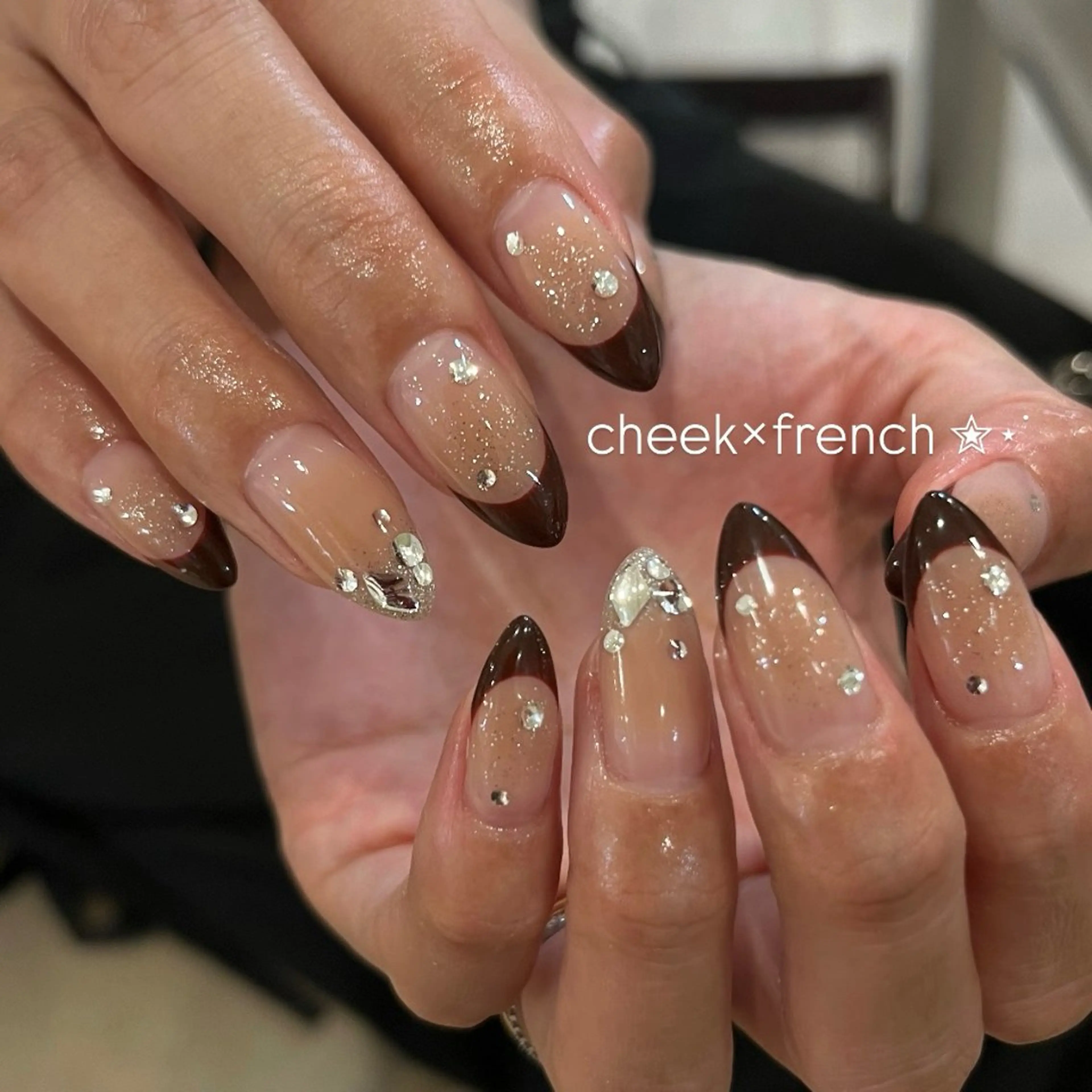 ネイル ハンドネイル ワンホン/キラキラ ネイル💎yukaのネイルデザイン