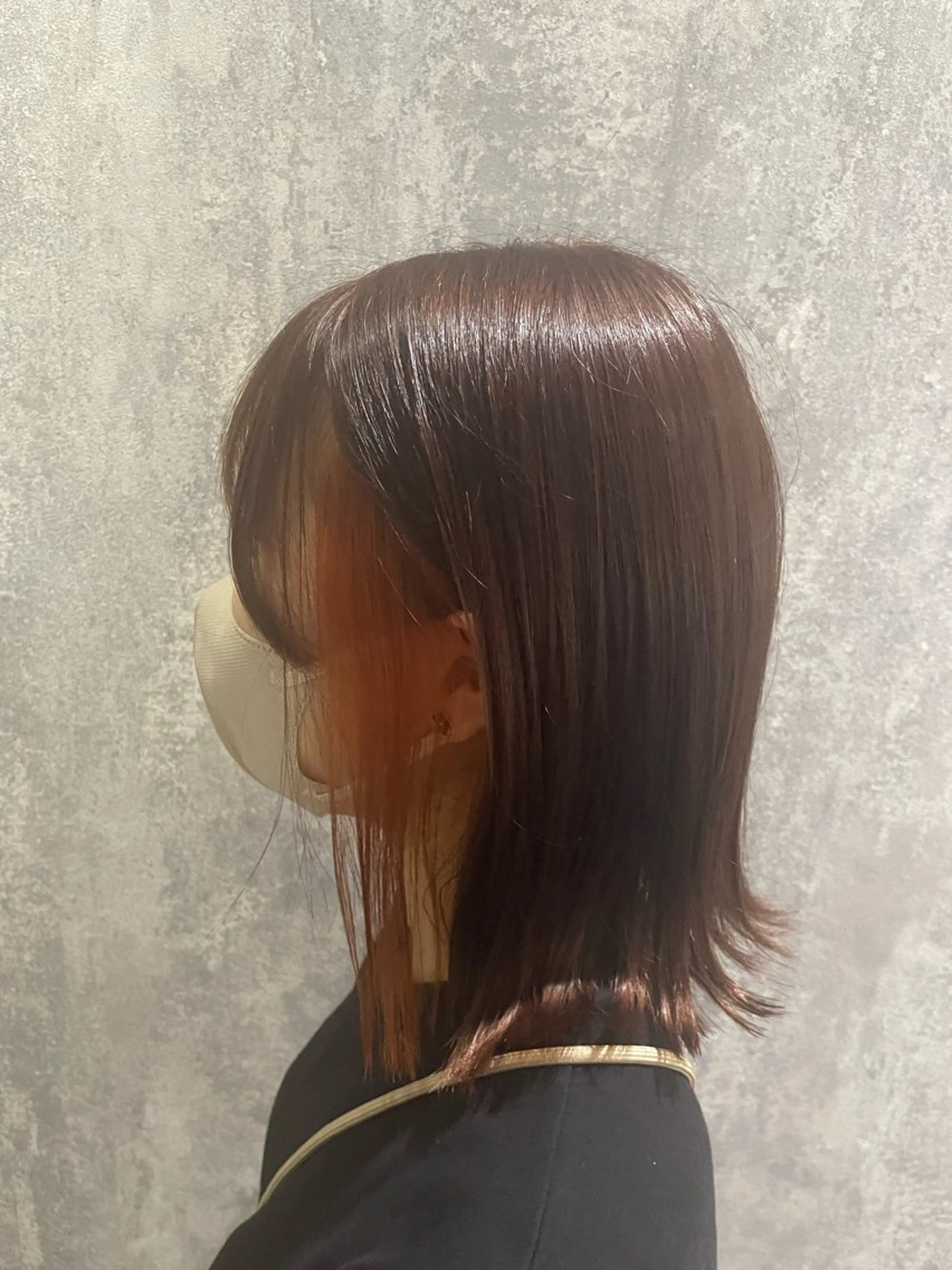 ミディアム ヘアカラー れな/Zina博多 トレンド/顔周りのヘアスタイル