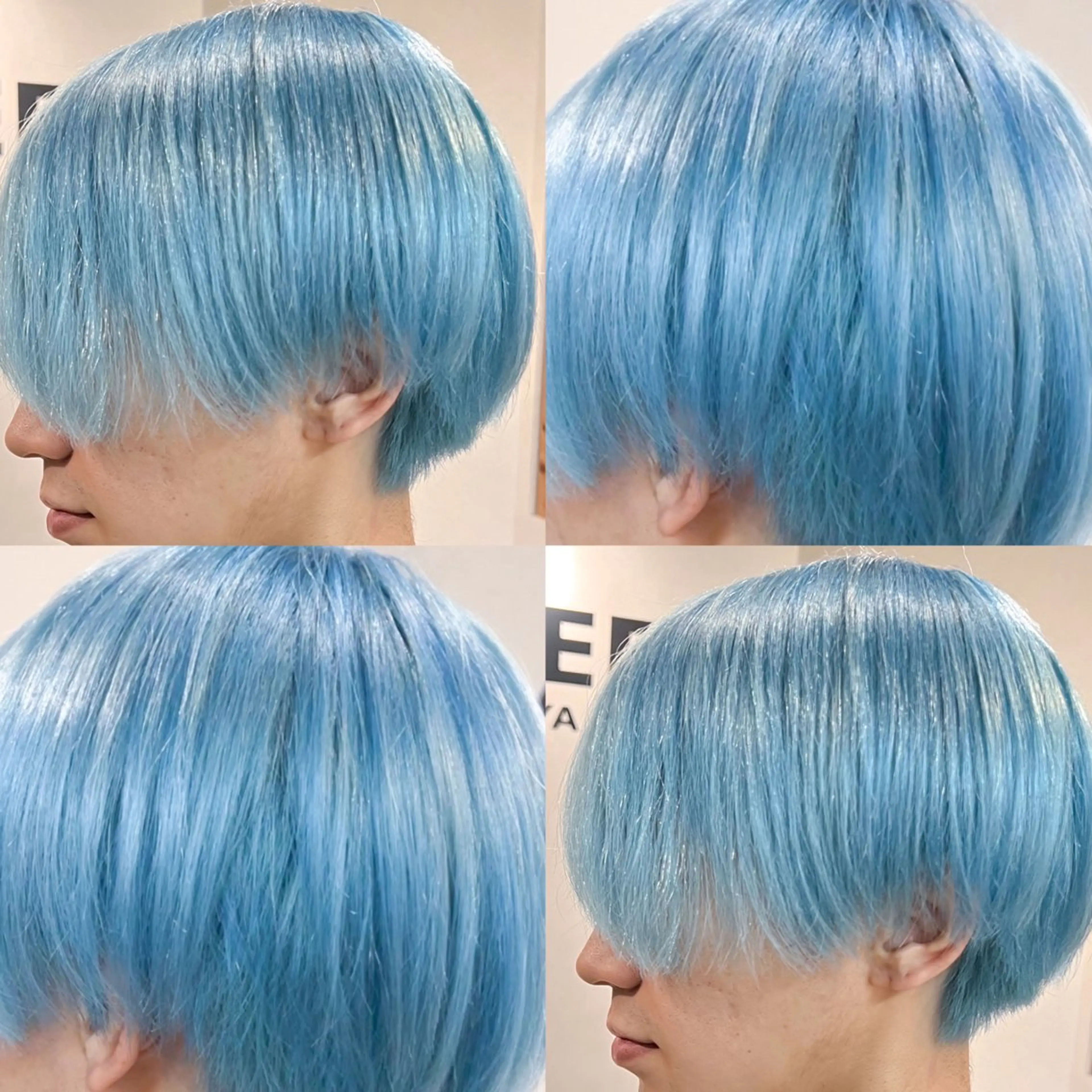 ショート カラー ブルーカラー ヘアカラー ニーナ/MONIQA /ハイトーンカラーのヘアスタイル