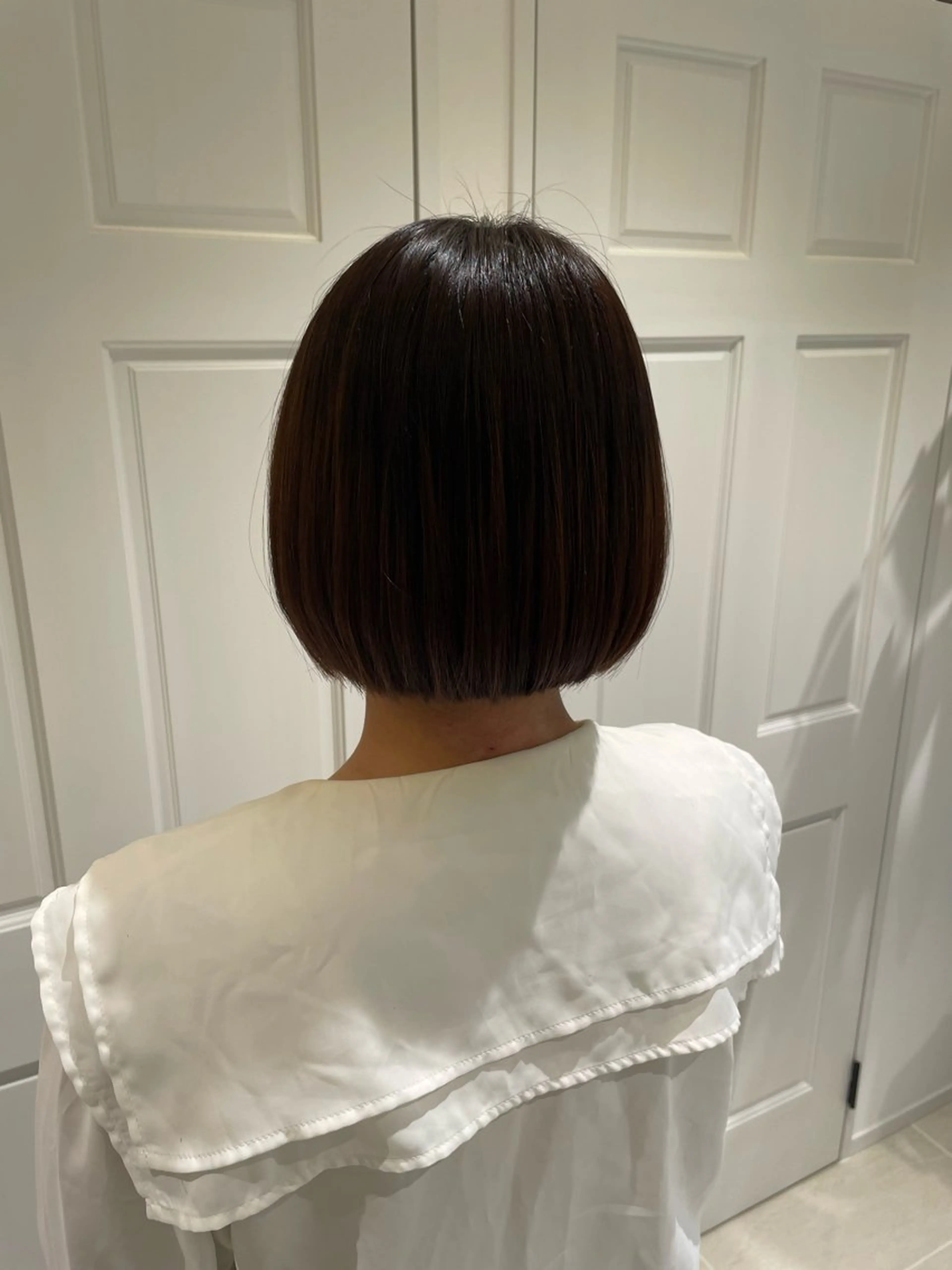 ショート 切りっぱなしボブ ボブ カット ボブ／ブリーチカラー ／ゆづき🌟のヘアスタイル