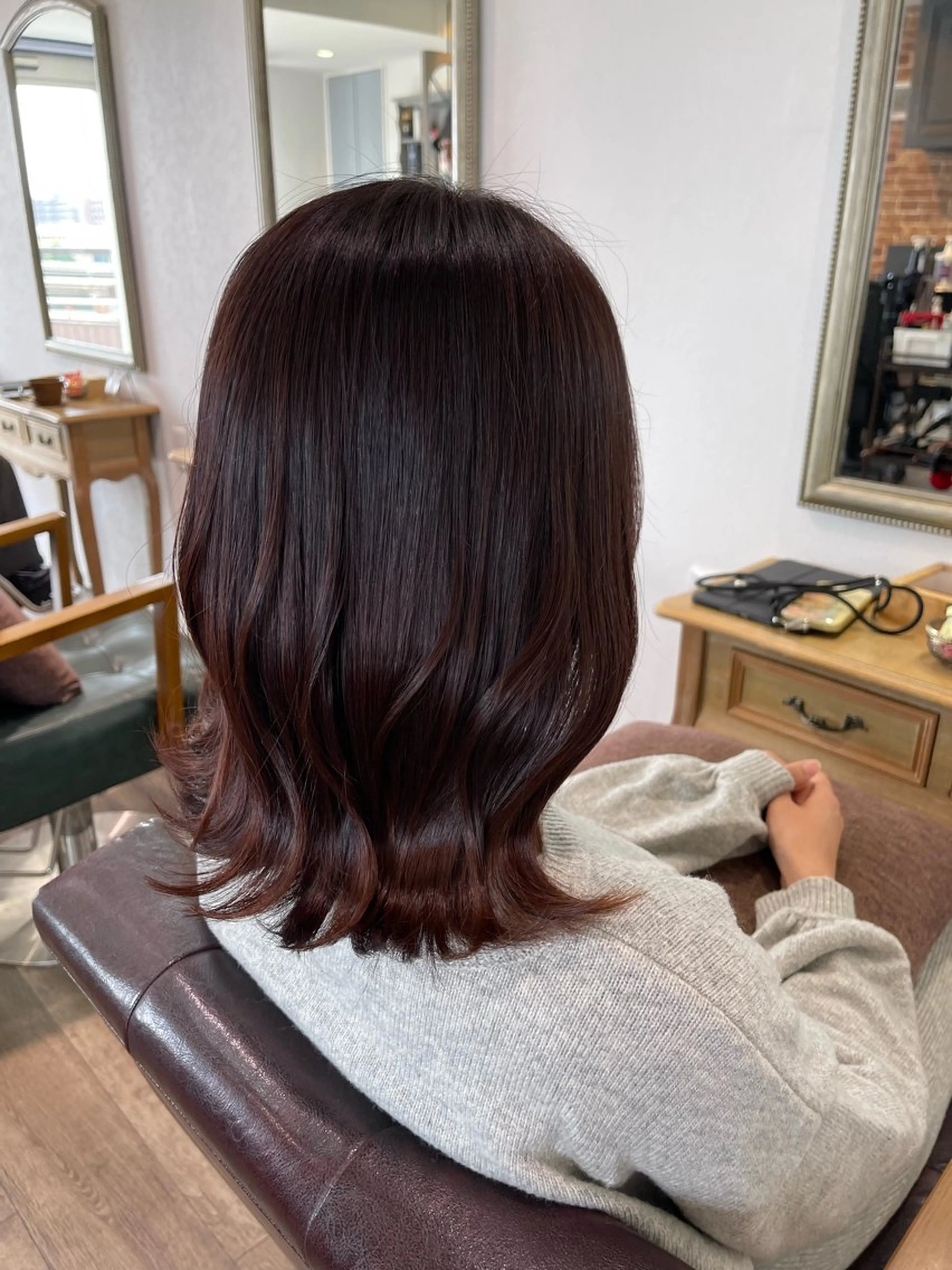 ミディアム カラー カット ヘアカラー Felice Erikaのヘアスタイル