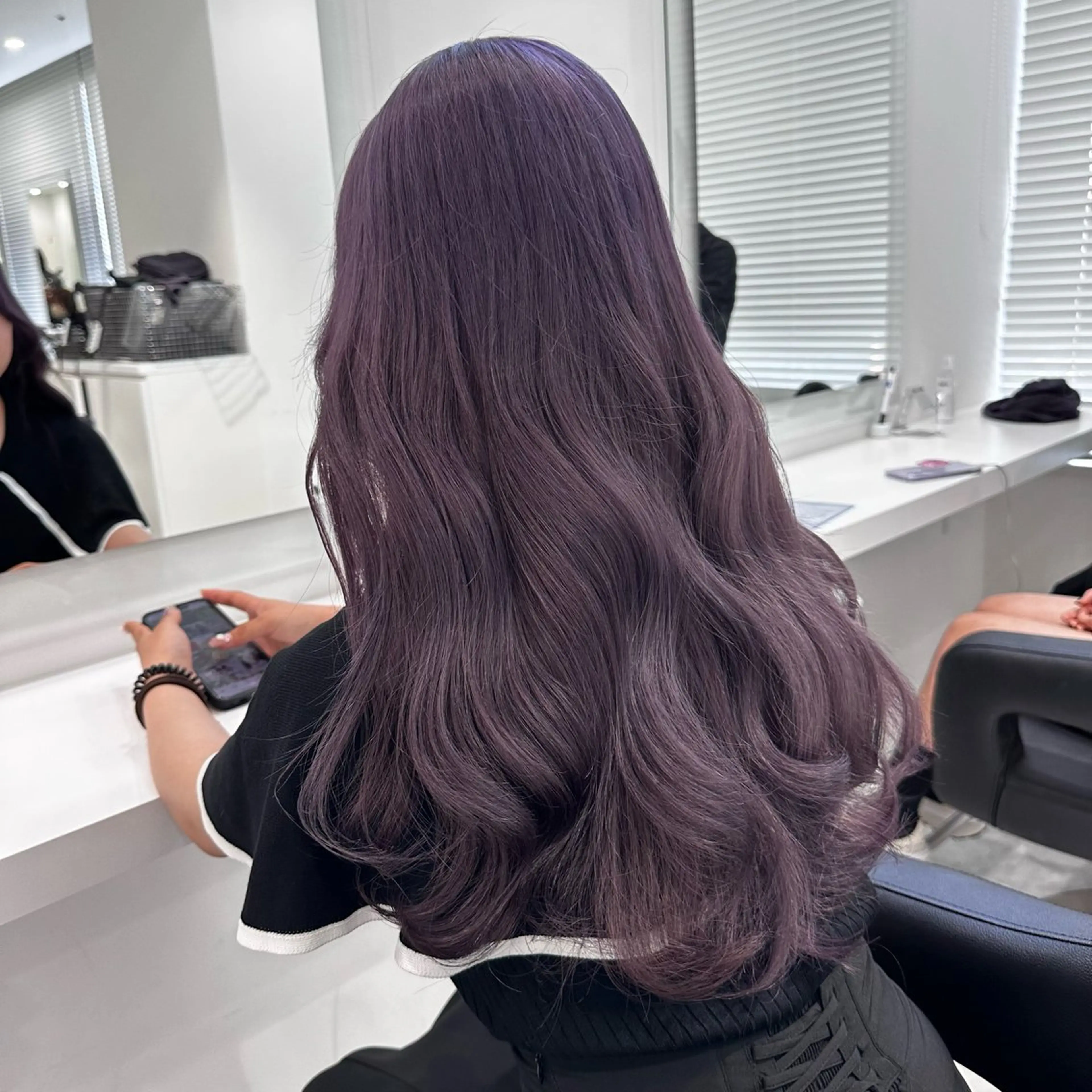 ロング カラー ヘアカラー トリートメント ヘッドスパ ヘアセット ♡上品韓国髪♡ブラ ウン/SAYATOのヘアスタイル