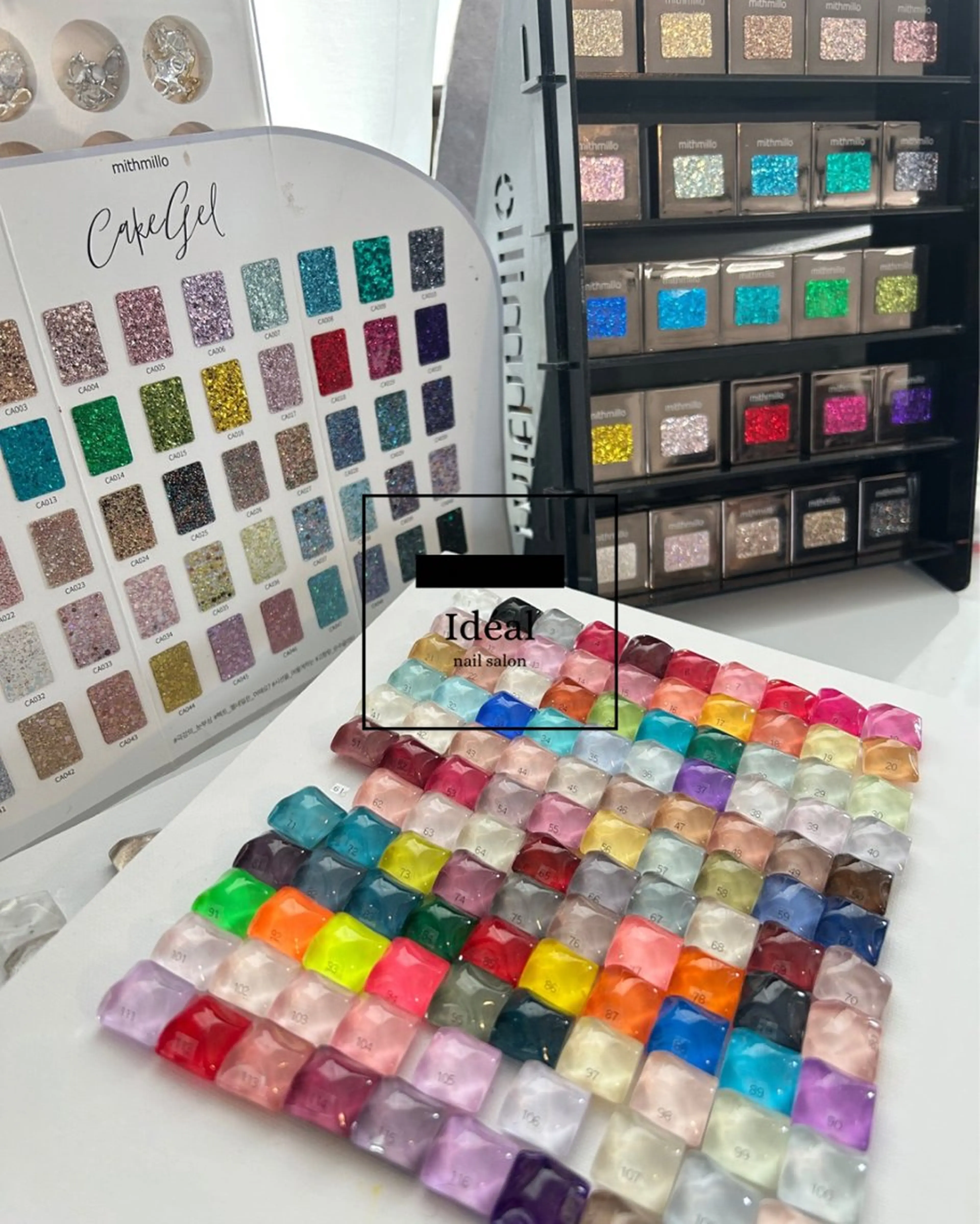 ネイル ブルー ジェルネイル キラキラネイル 韓国ネイル ラメ(グリッター) nail salon ideal所属・ideal wakanaのネイルデザイン