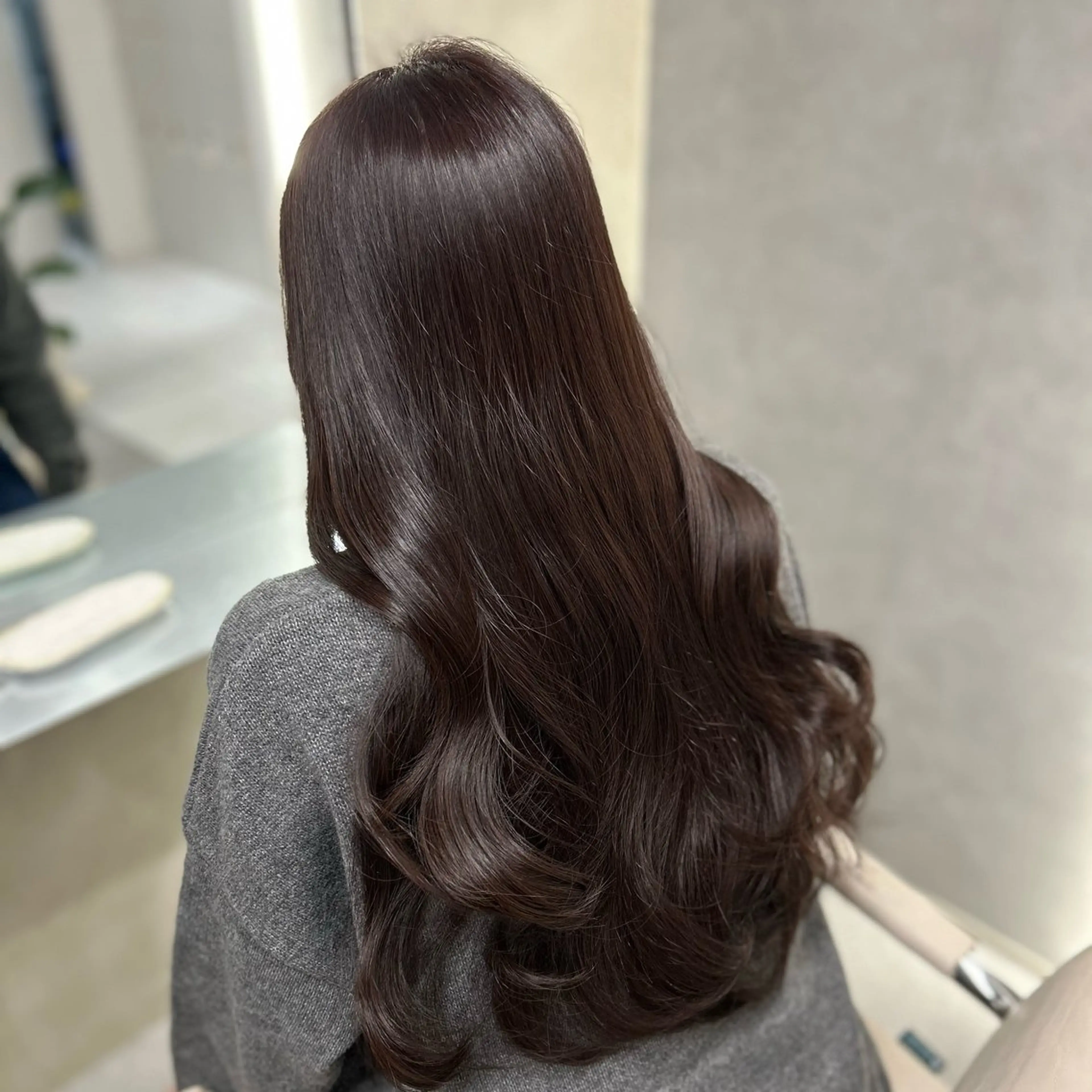 ロング カット ヘアカラー トリートメント 阿倍野/髪質改善 /縮毛矯正/坪田幸広のヘアスタイル