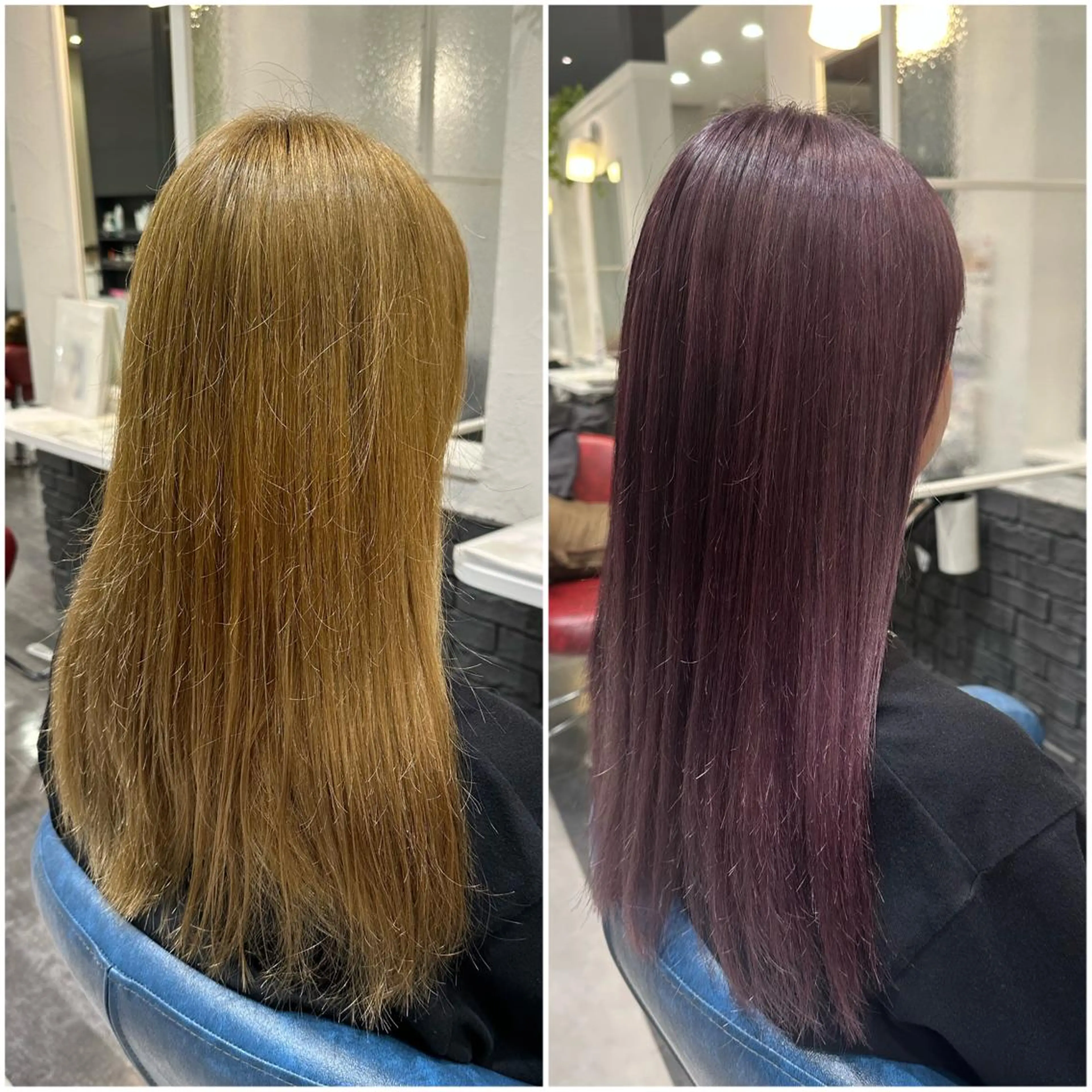 ロング カラー ブリーチ カシス TELAHAIR成田 マネージャー吉野美羽のヘアスタイル